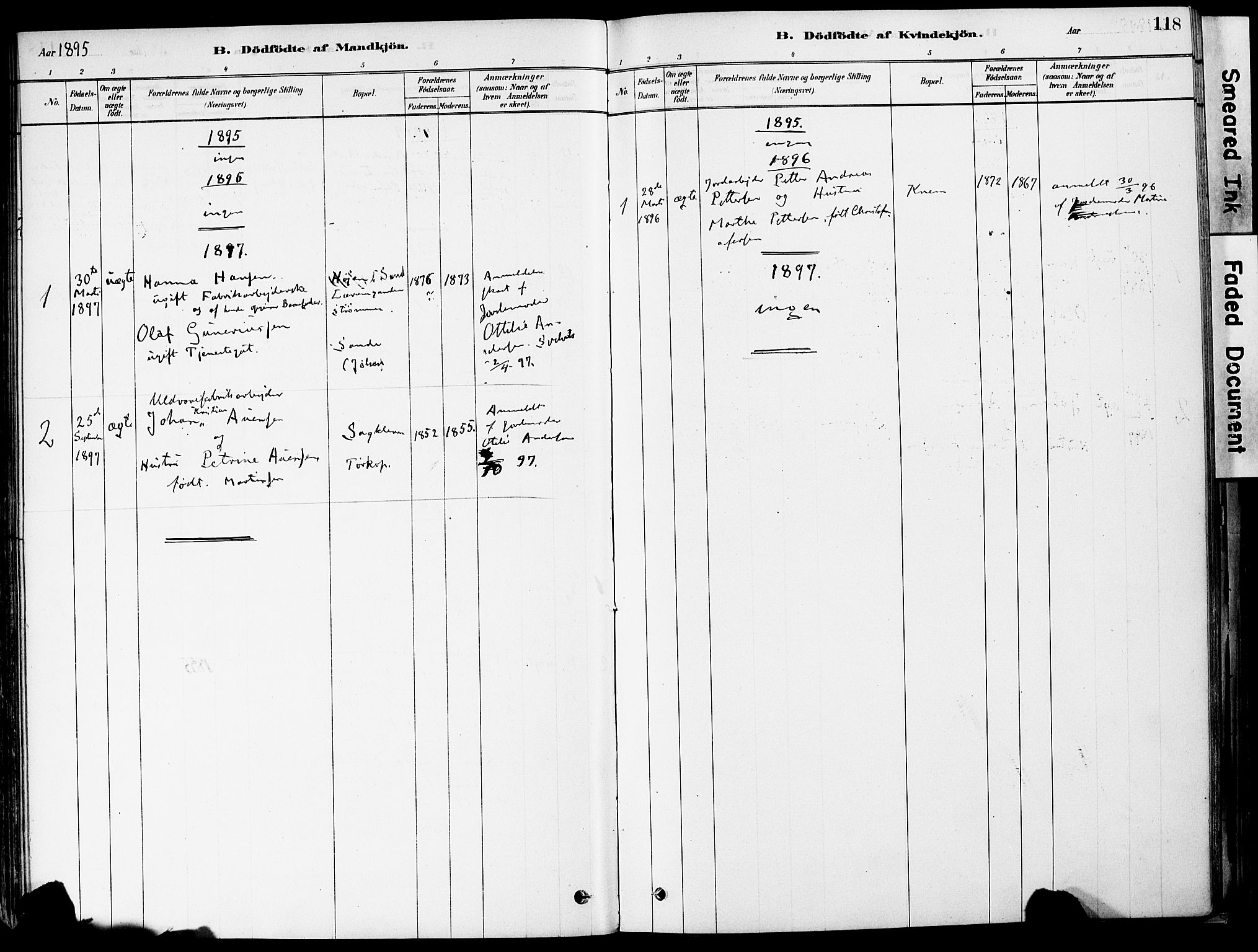 Strømm kirkebøker, AV/SAKO-A-322/F/Fa/L0004: Parish register (official) no. I 4, 1878-1899, p. 118