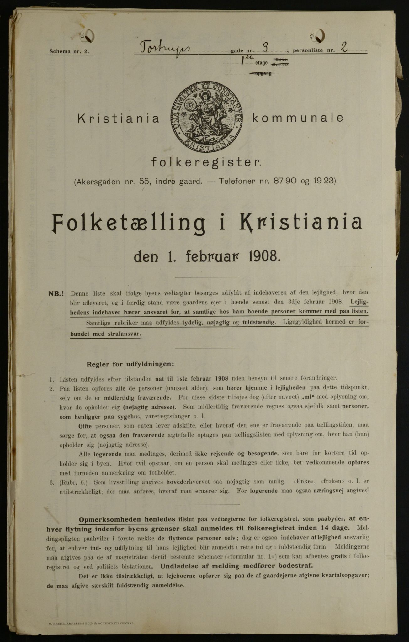 OBA, Municipal Census 1908 for Kristiania, 1908, p. 103655