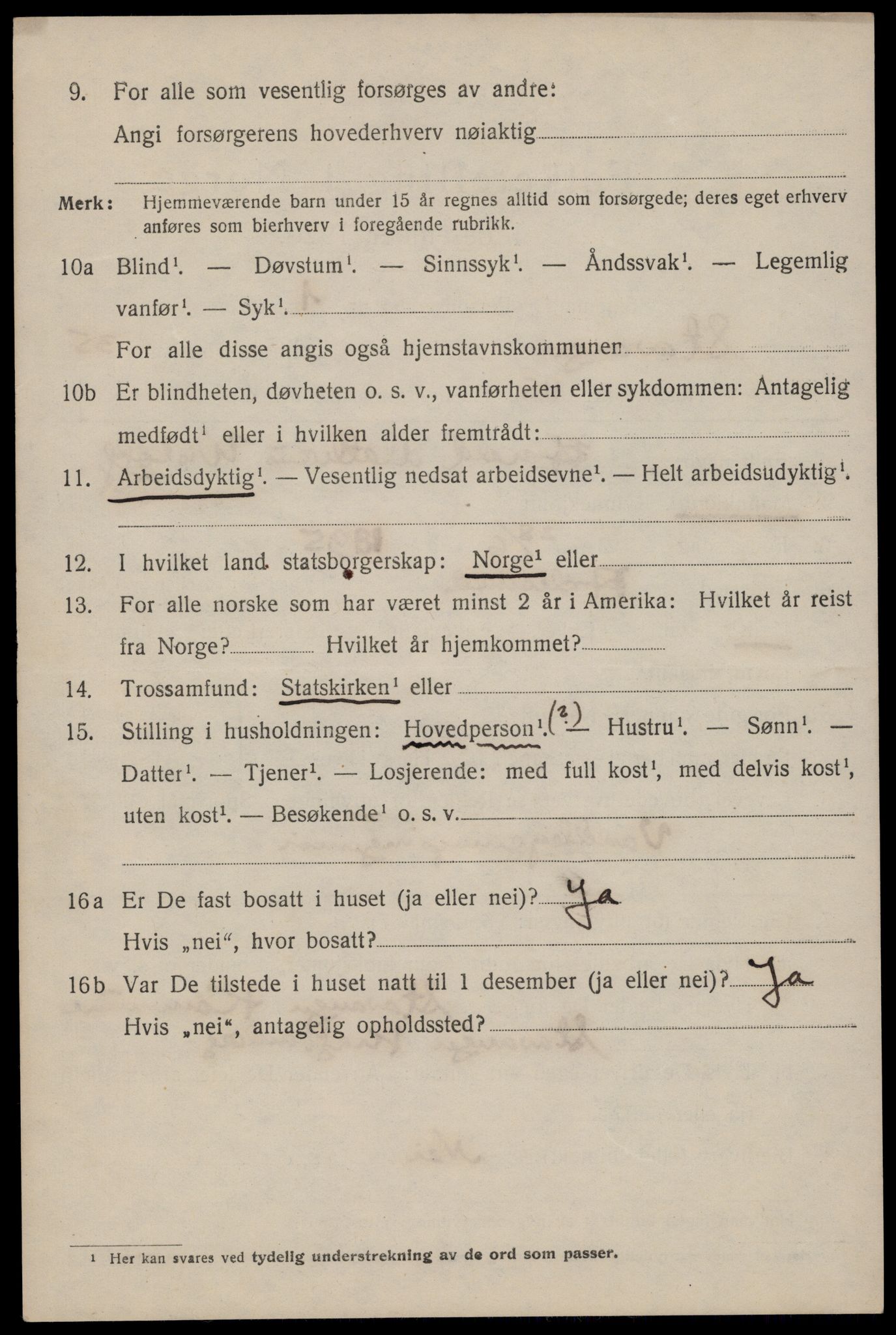 SAST, 1920 census for Stavanger, 1920, p. 95629