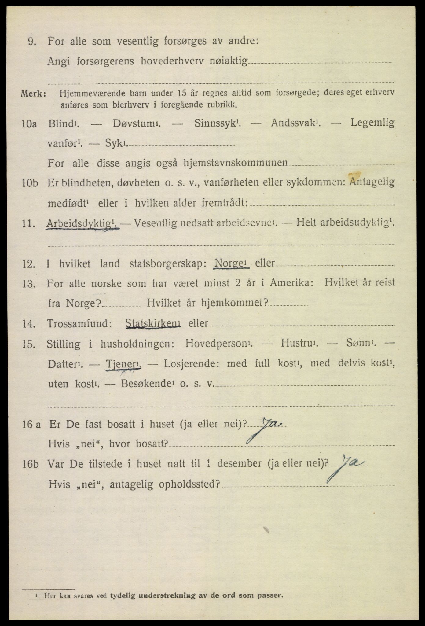 SAH, 1920 census for Nord-Fron, 1920, p. 2715