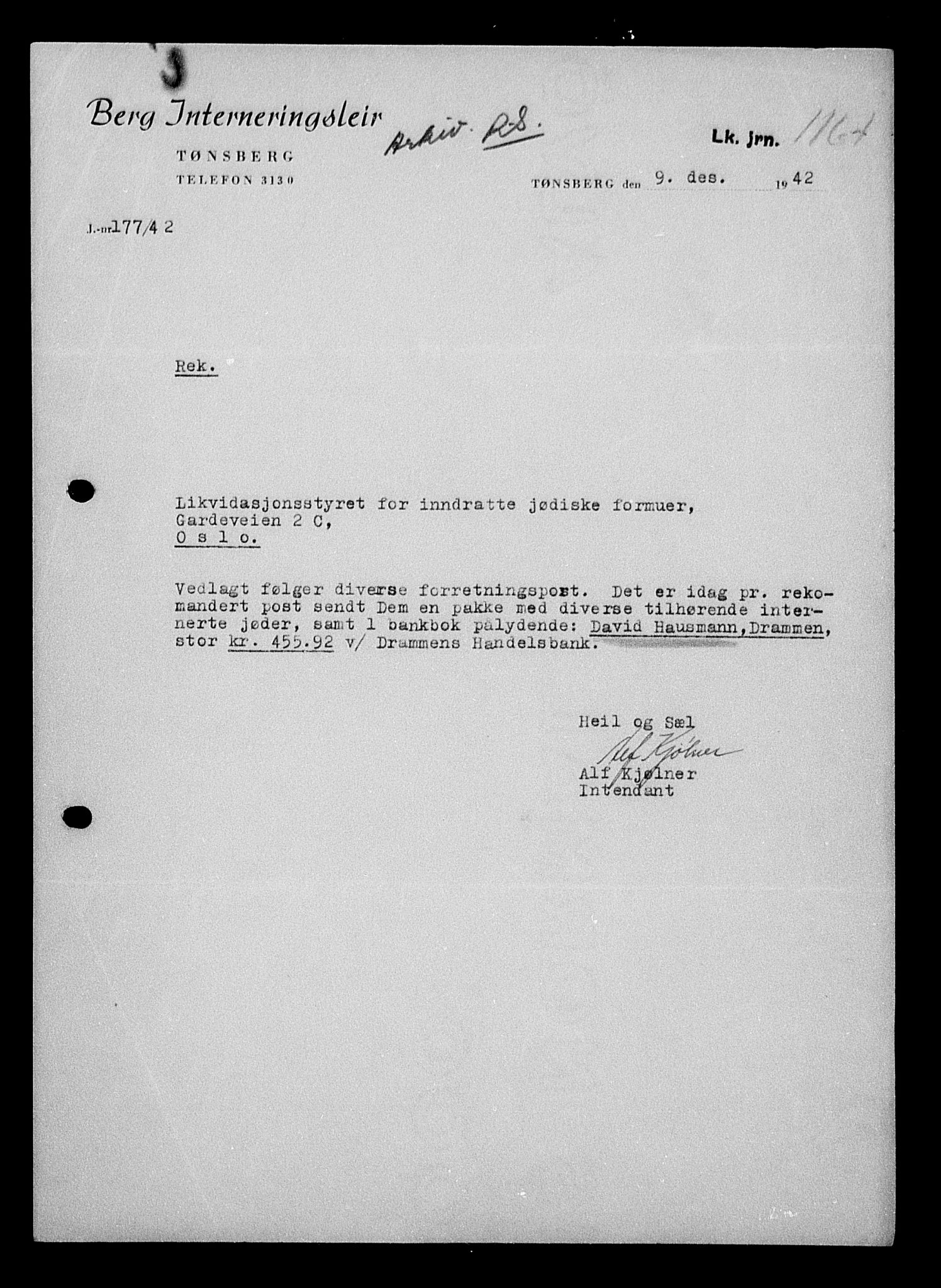 Justisdepartementet, Tilbakeføringskontoret for inndratte formuer, AV/RA-S-1564/H/Hc/Hcd/L0999: --, 1945-1947, p. 20