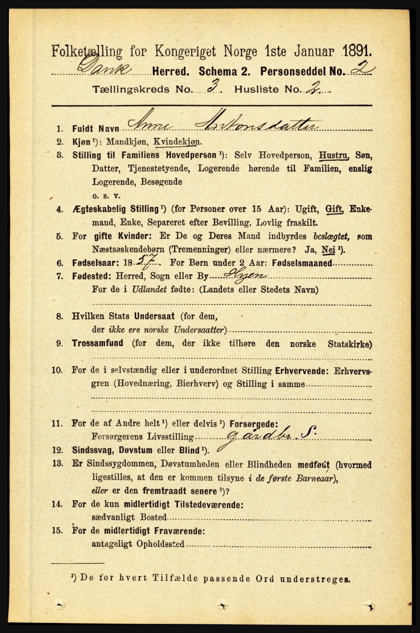 RA, 1891 census for 1442 Davik, 1891, p. 987