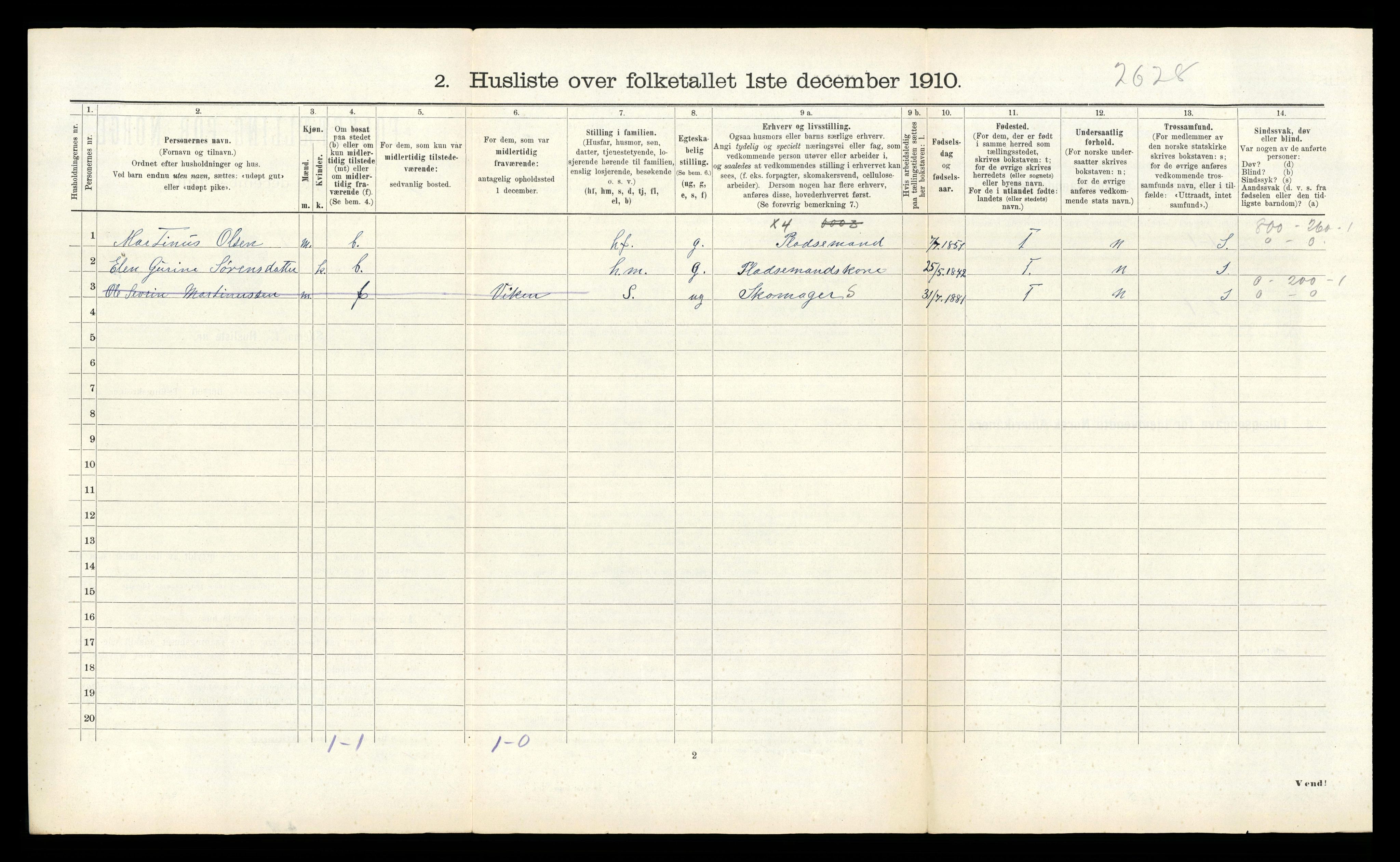 RA, 1910 census for Norddal, 1910, p. 400