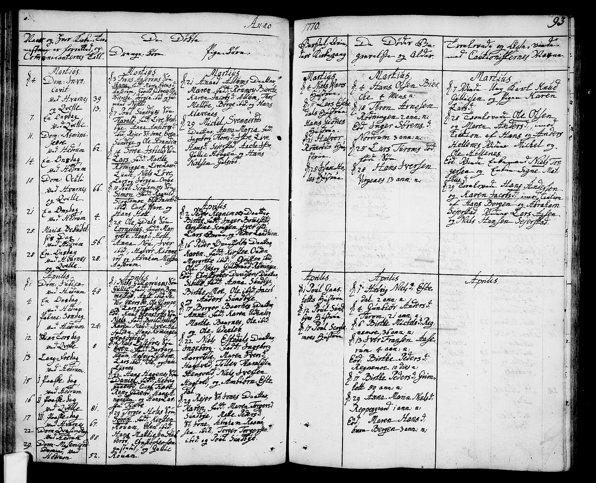 Hedrum kirkebøker, AV/SAKO-A-344/F/Fa/L0001: Parish register (official) no. I 1, 1751-1785, p. 93