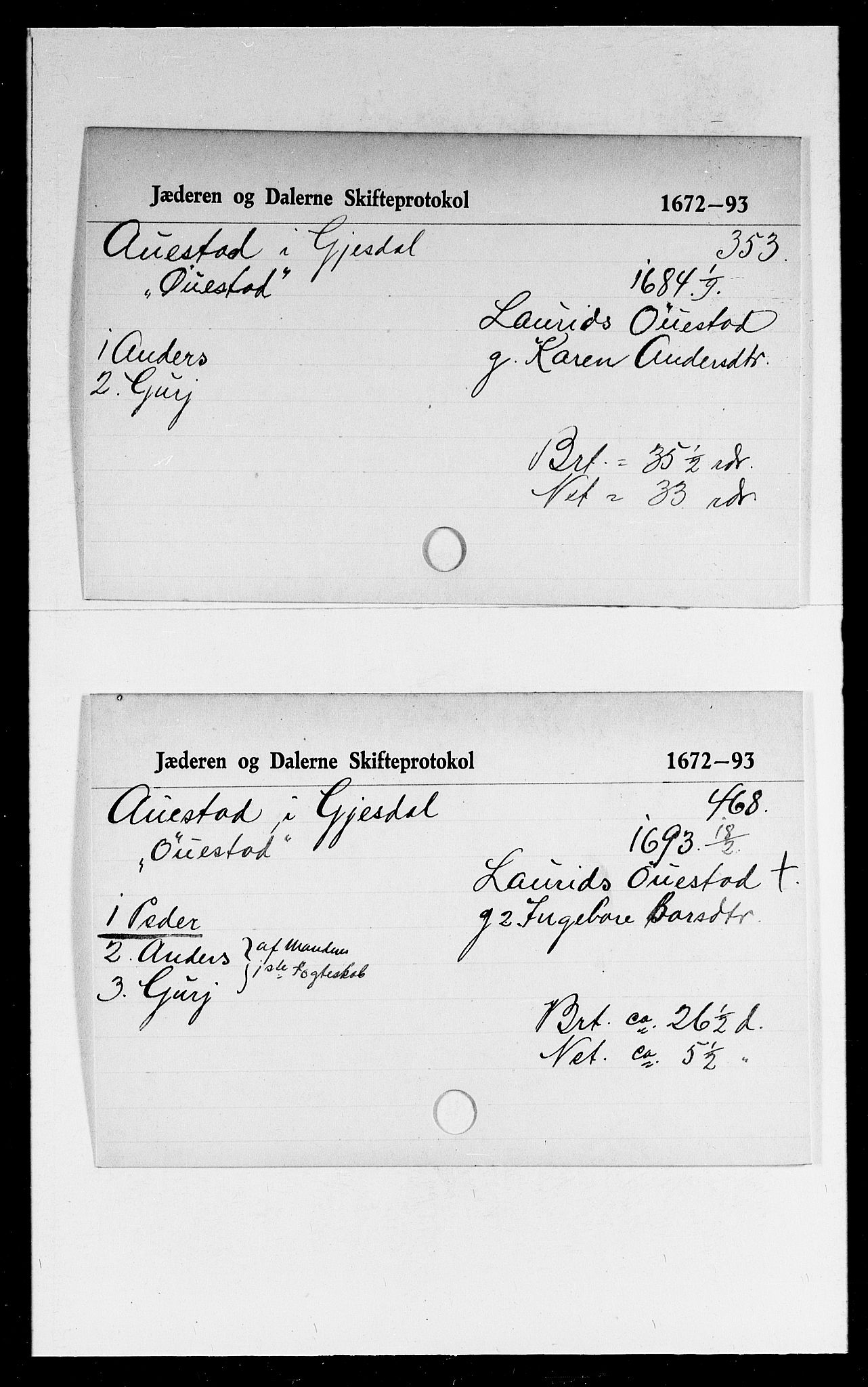 Jæren og Dalane sorenskriveri, AV/SAST-A-100306/5, 1672-1693, p. 35