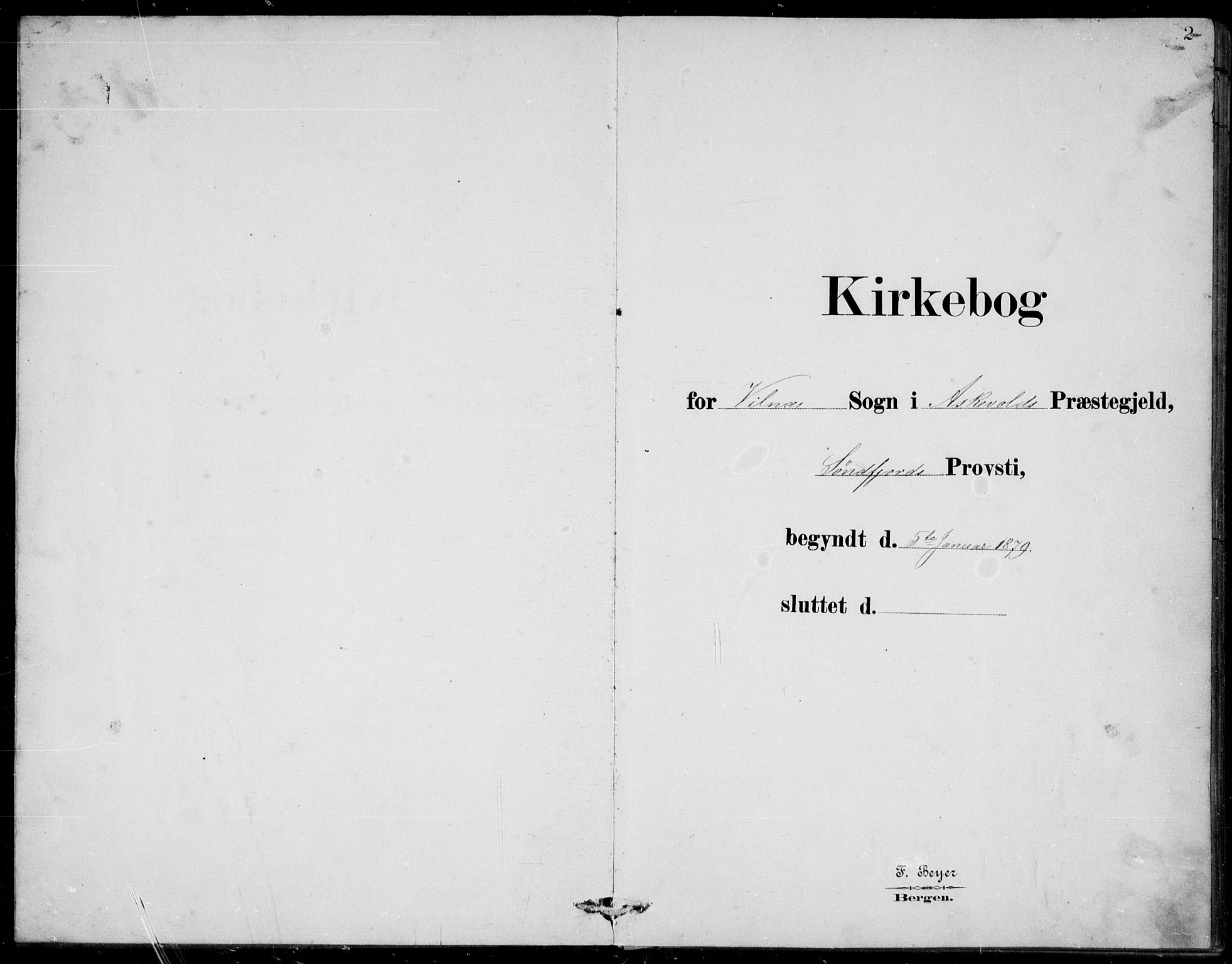 Askvoll sokneprestembete, SAB/A-79501/H/Hab/Habb/L0001: Parish register (copy) no. B 1, 1879-1909, p. 2