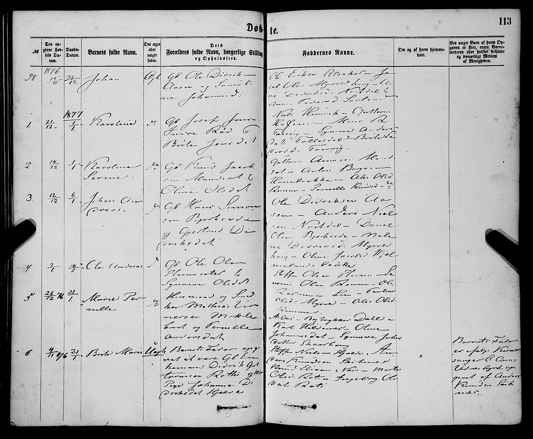 Eid sokneprestembete, SAB/A-82301/H/Haa/Haaa/L0010: Parish register (official) no. A 10, 1867-1878, p. 113