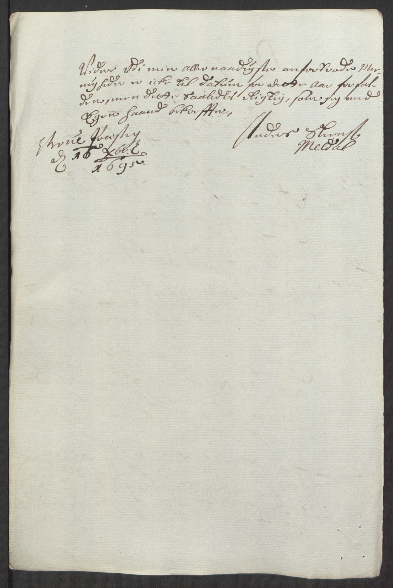 Rentekammeret inntil 1814, Reviderte regnskaper, Fogderegnskap, AV/RA-EA-4092/R13/L0833: Fogderegnskap Solør, Odal og Østerdal, 1695, p. 194