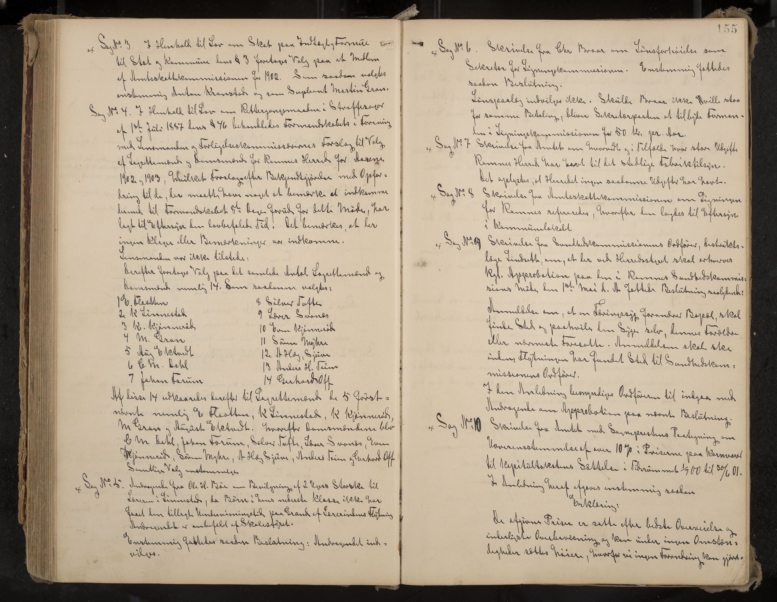 Ramnes formannskap og sentraladministrasjon, IKAK/0718021/A/Aa/L0004: Møtebok, 1892-1907, p. 155