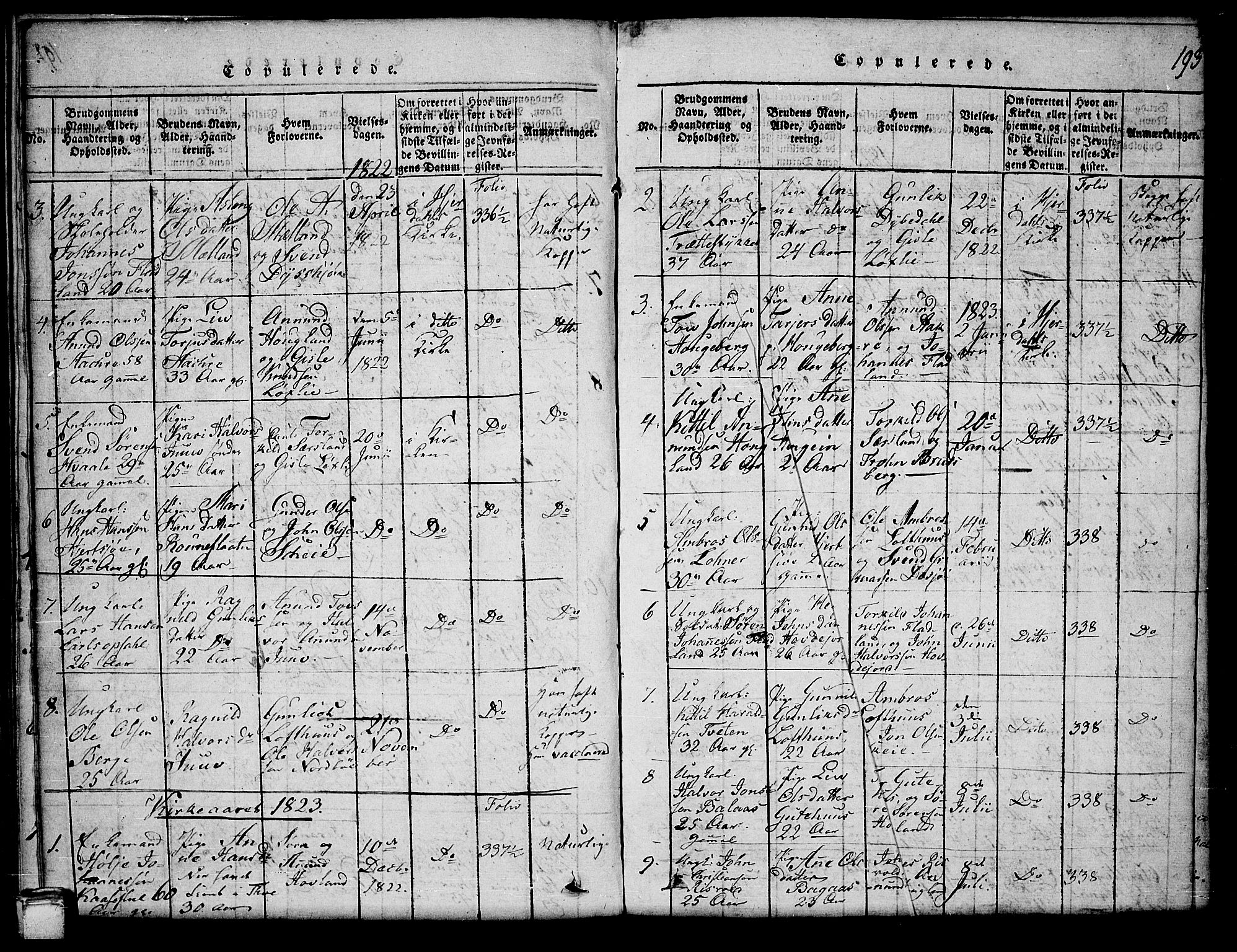 Hjartdal kirkebøker, SAKO/A-270/G/Ga/L0001: Parish register (copy) no. I 1, 1815-1842, p. 193