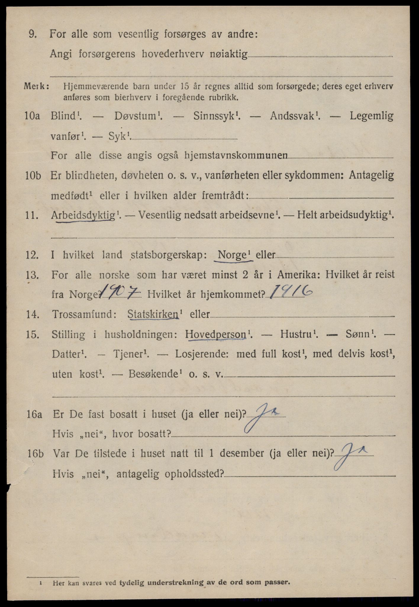 SAT, 1920 census for Hustad, 1920, p. 3584