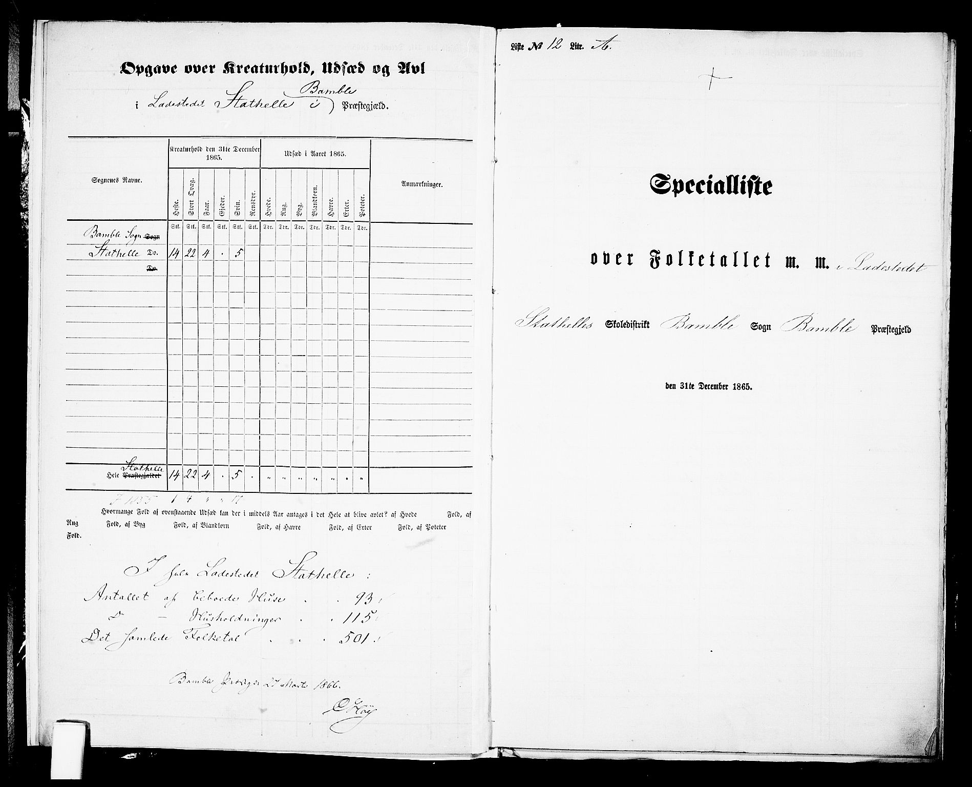 RA, 1865 census for Bamble, 1865, p. 229
