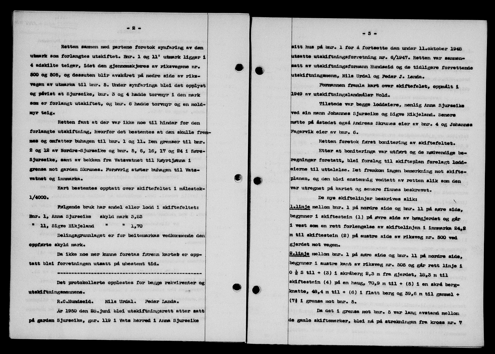 Karmsund sorenskriveri, SAST/A-100311/01/II/IIB/L0101: Mortgage book no. 81A, 1950-1951, Diary no: : 3266/1950