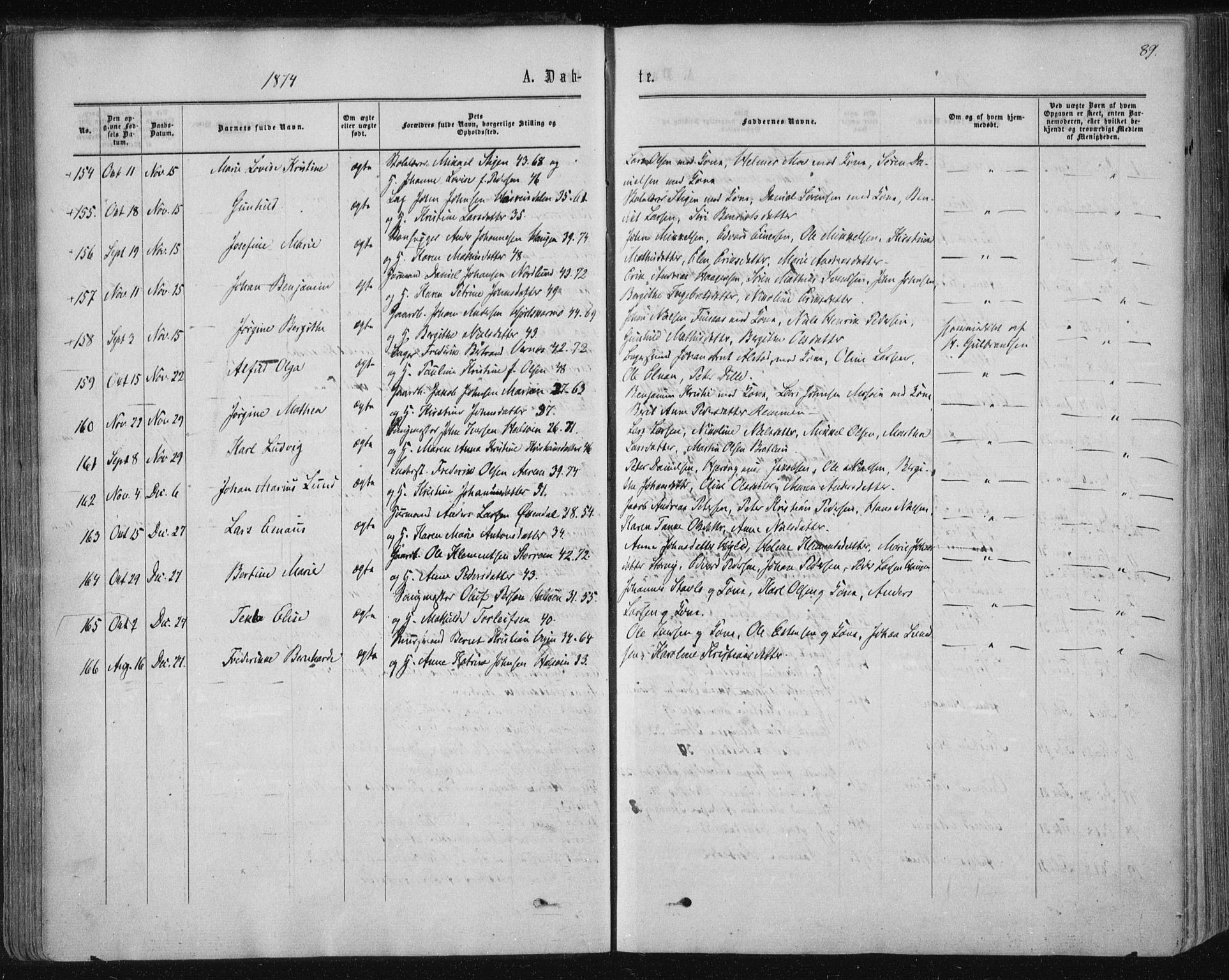 Ministerialprotokoller, klokkerbøker og fødselsregistre - Nordland, SAT/A-1459/820/L0294: Parish register (official) no. 820A15, 1866-1879, p. 89
