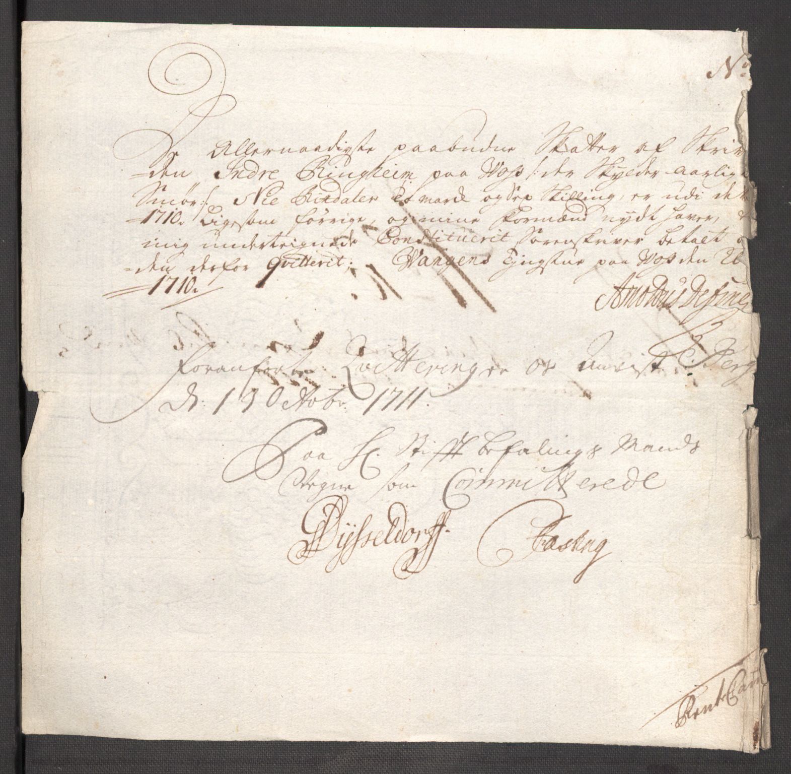 Rentekammeret inntil 1814, Reviderte regnskaper, Fogderegnskap, AV/RA-EA-4092/R51/L3191: Fogderegnskap Nordhordland og Voss, 1710, p. 228