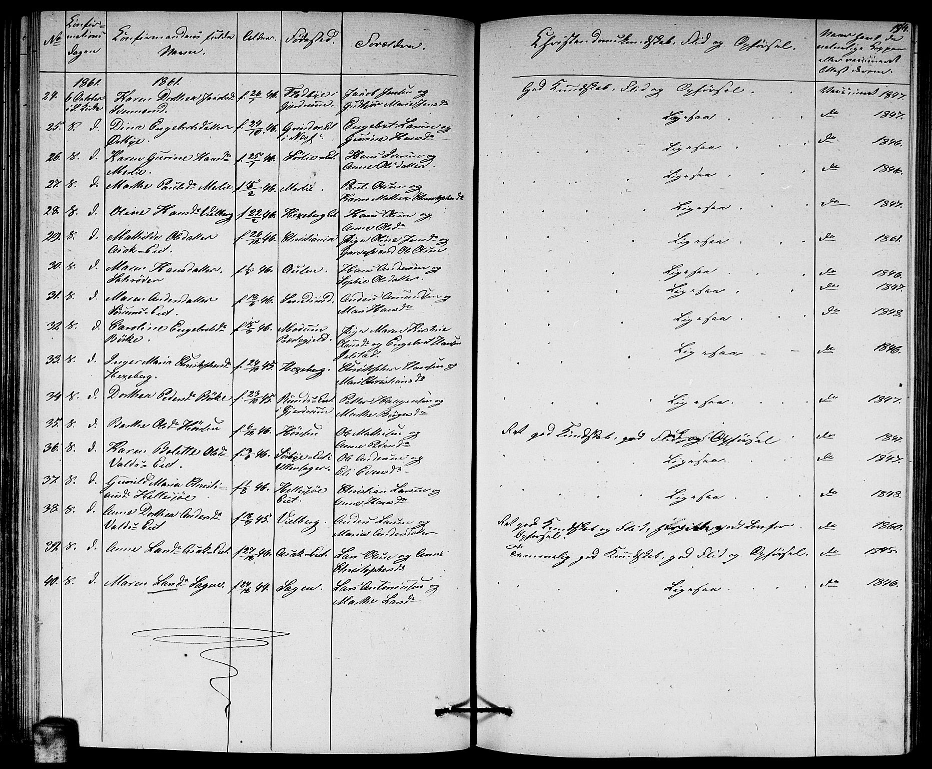 Sørum prestekontor Kirkebøker, AV/SAO-A-10303/G/Ga/L0003: Parish register (copy) no. I 3, 1846-1863, p. 154