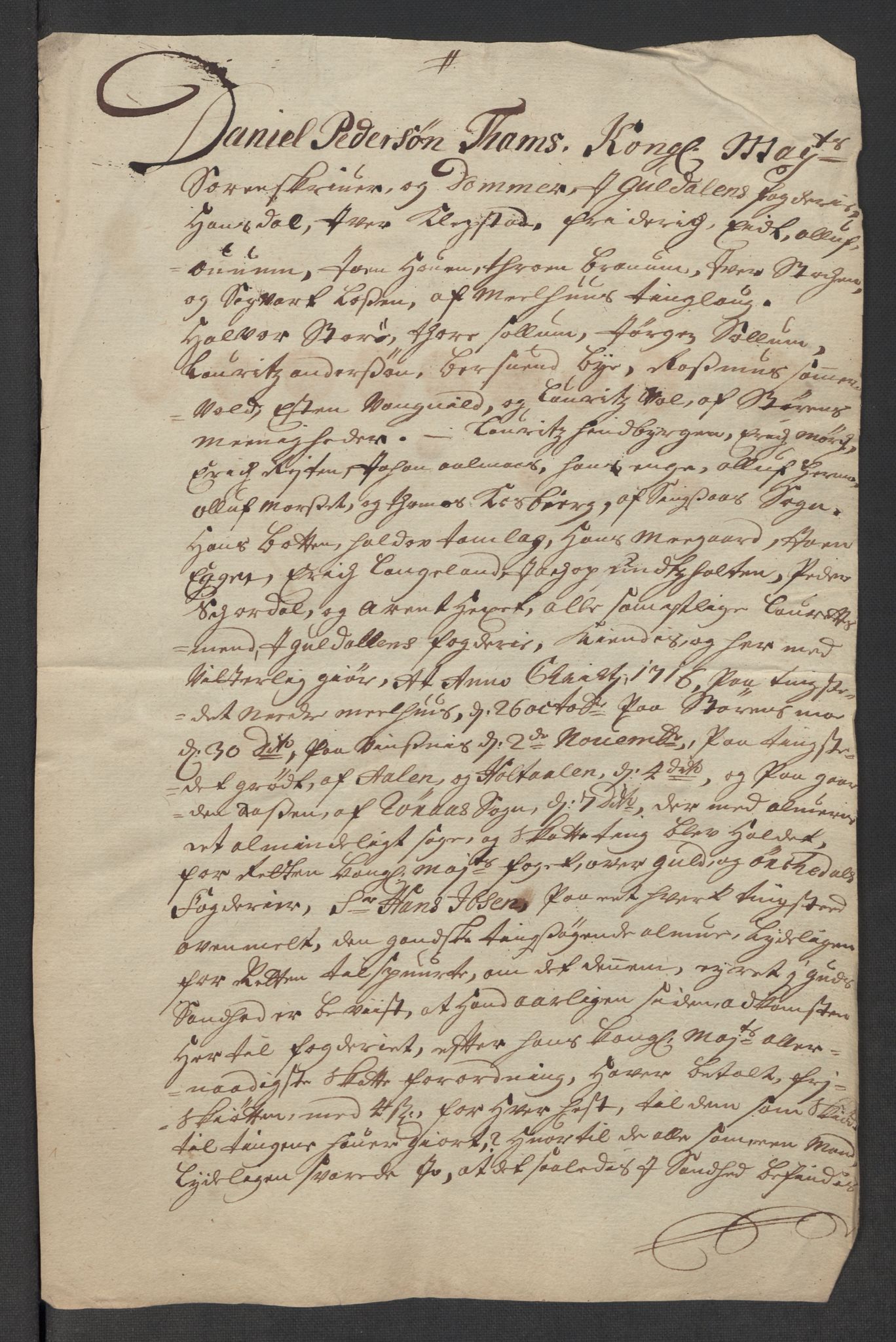 Rentekammeret inntil 1814, Reviderte regnskaper, Fogderegnskap, AV/RA-EA-4092/R60/L3968: Fogderegnskap Orkdal og Gauldal, 1716, p. 243