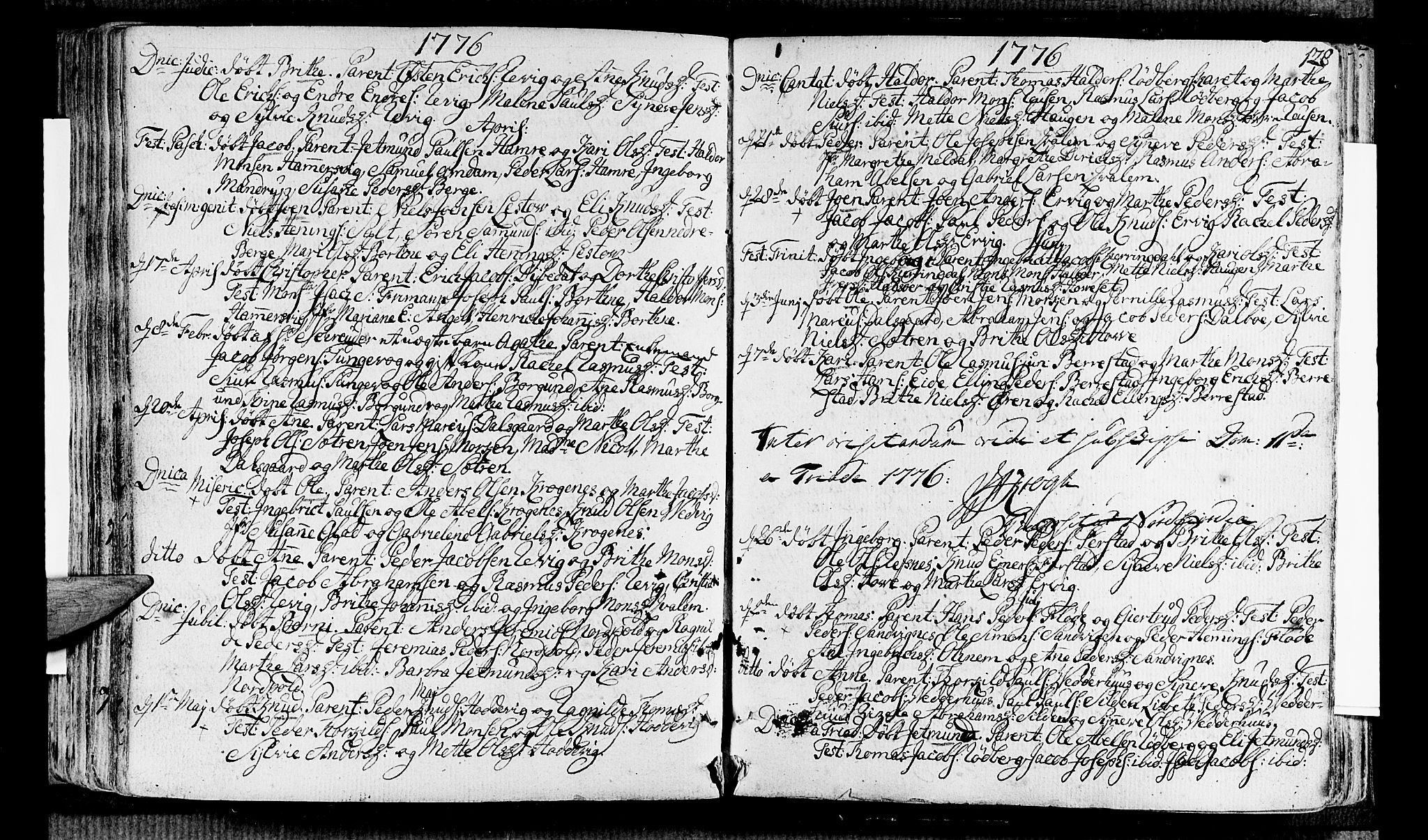 Selje sokneprestembete, AV/SAB-A-99938/H/Ha/Haa/Haaa: Parish register (official) no. A 5, 1760-1782, p. 128