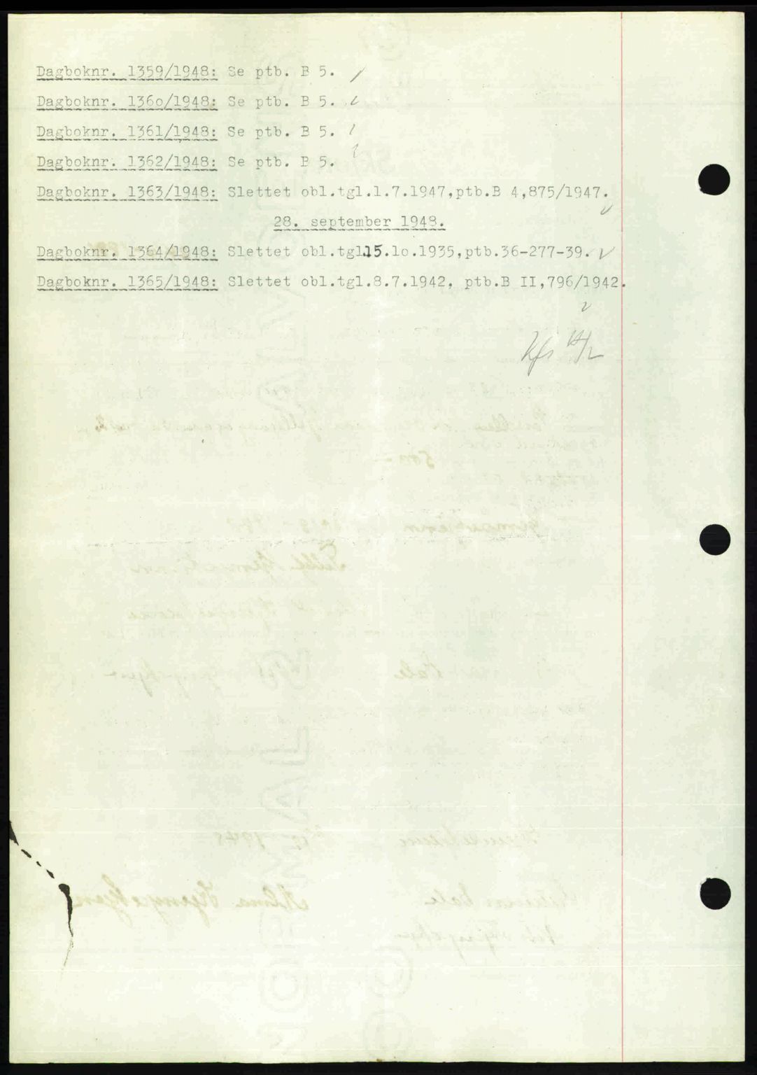 Nedenes sorenskriveri, AV/SAK-1221-0006/G/Gb/Gba/L0059: Mortgage book no. A11, 1948-1948, Diary no: : 1359/1948