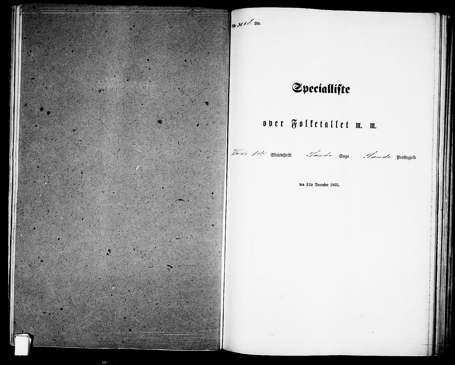 RA, 1865 census for Sande, 1865, p. 21