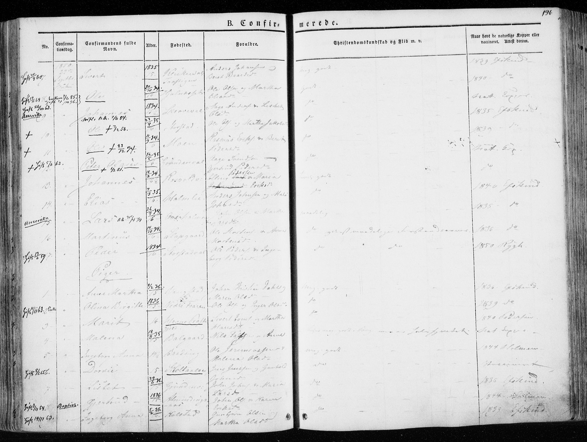 Ministerialprotokoller, klokkerbøker og fødselsregistre - Nord-Trøndelag, SAT/A-1458/723/L0239: Parish register (official) no. 723A08, 1841-1851, p. 196