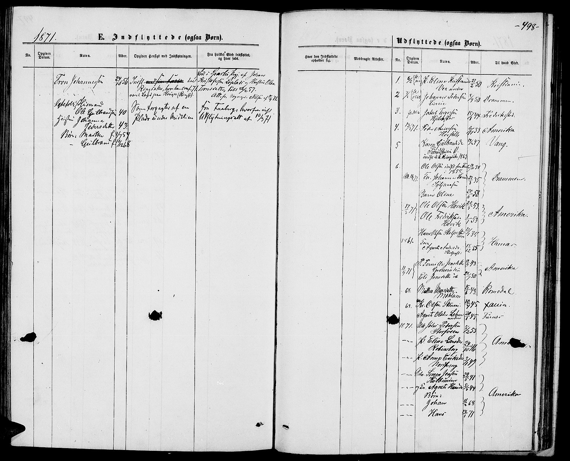 Ringsaker prestekontor, AV/SAH-PREST-014/L/La/L0008: Parish register (copy) no. 8, 1870-1878, p. 498