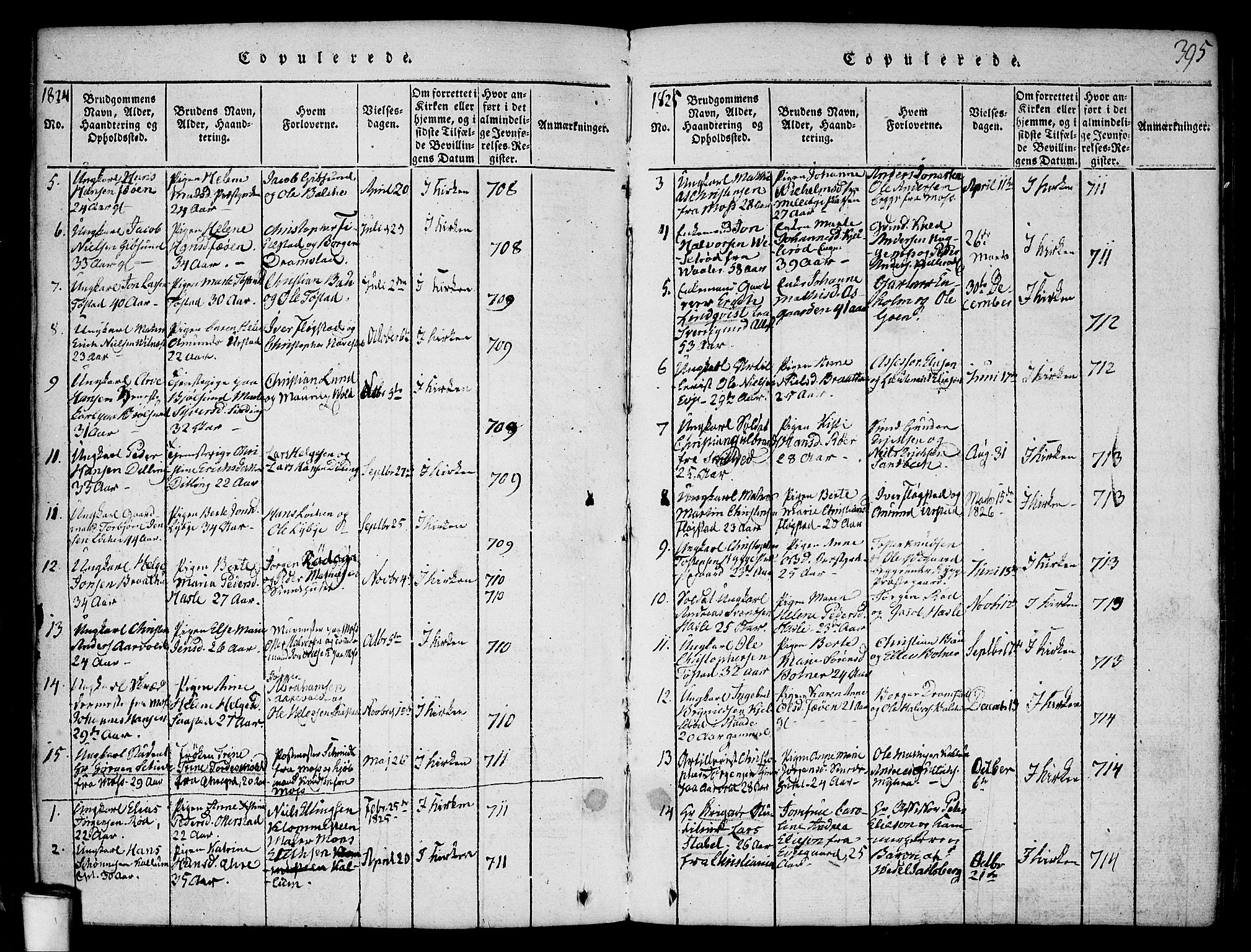 Rygge prestekontor Kirkebøker, SAO/A-10084b/F/Fa/L0003: Parish register (official) no. 3, 1814-1836, p. 394-395