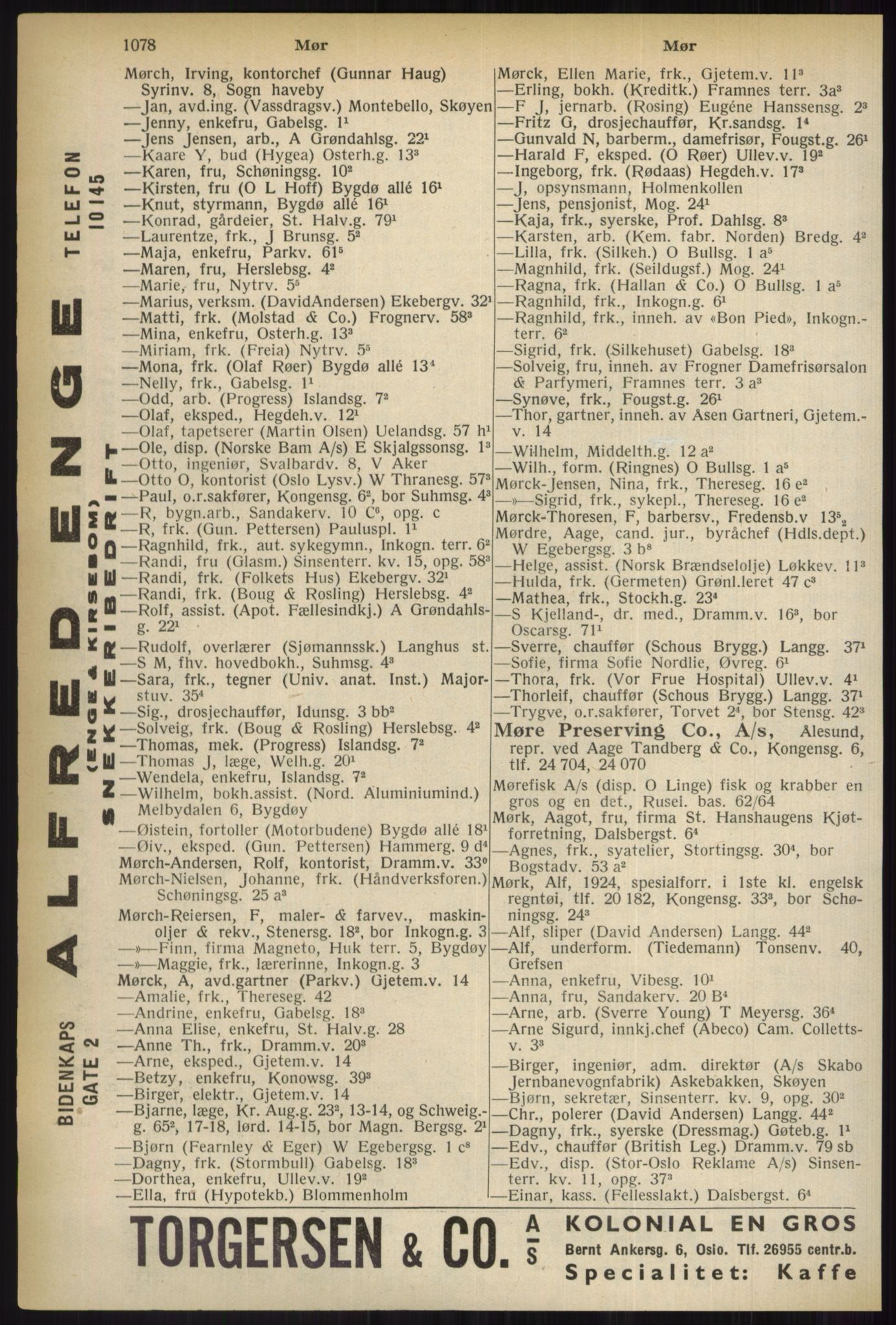 Kristiania/Oslo adressebok, PUBL/-, 1937, p. 1078