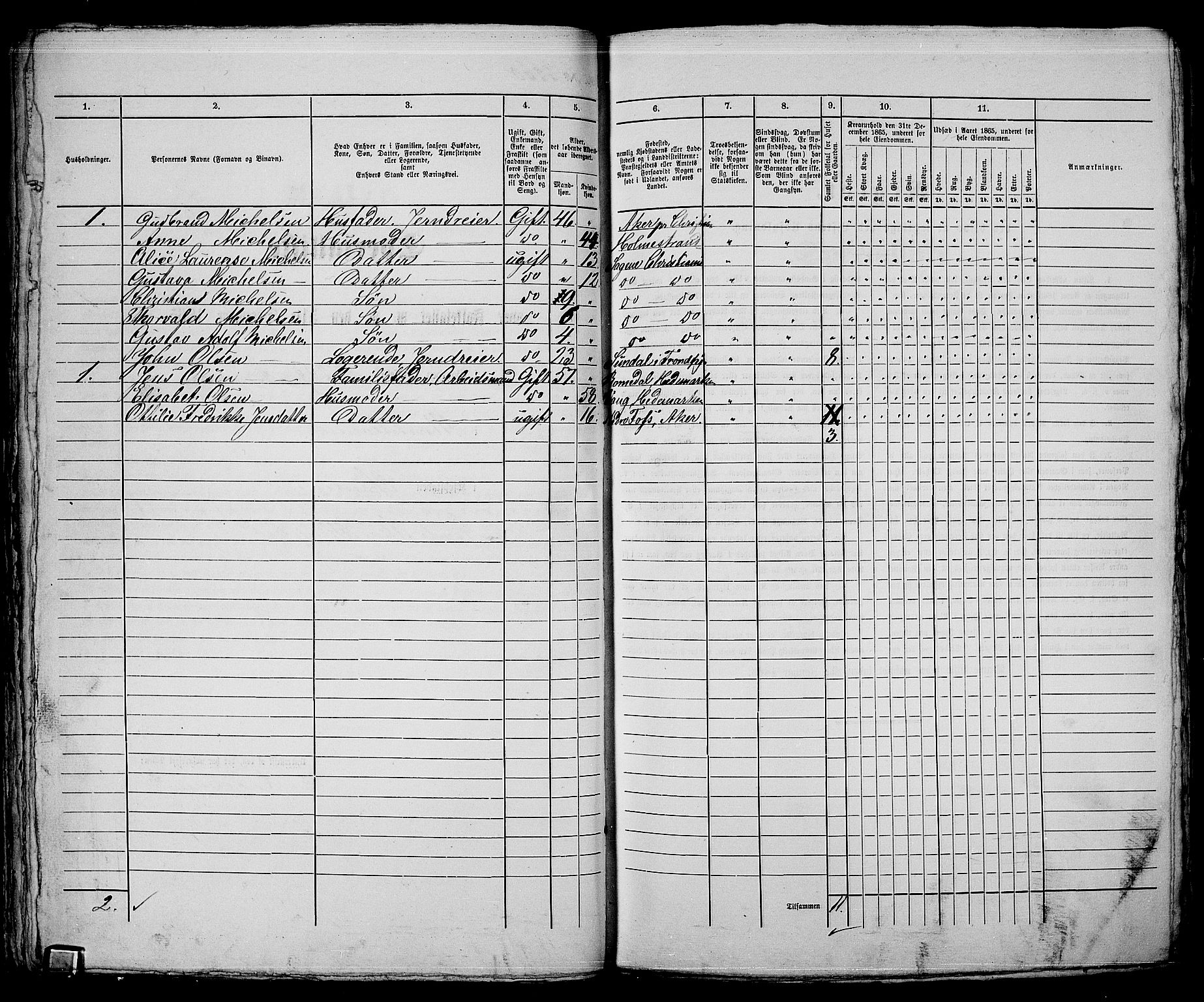 RA, 1865 census for Kristiania, 1865, p. 5034