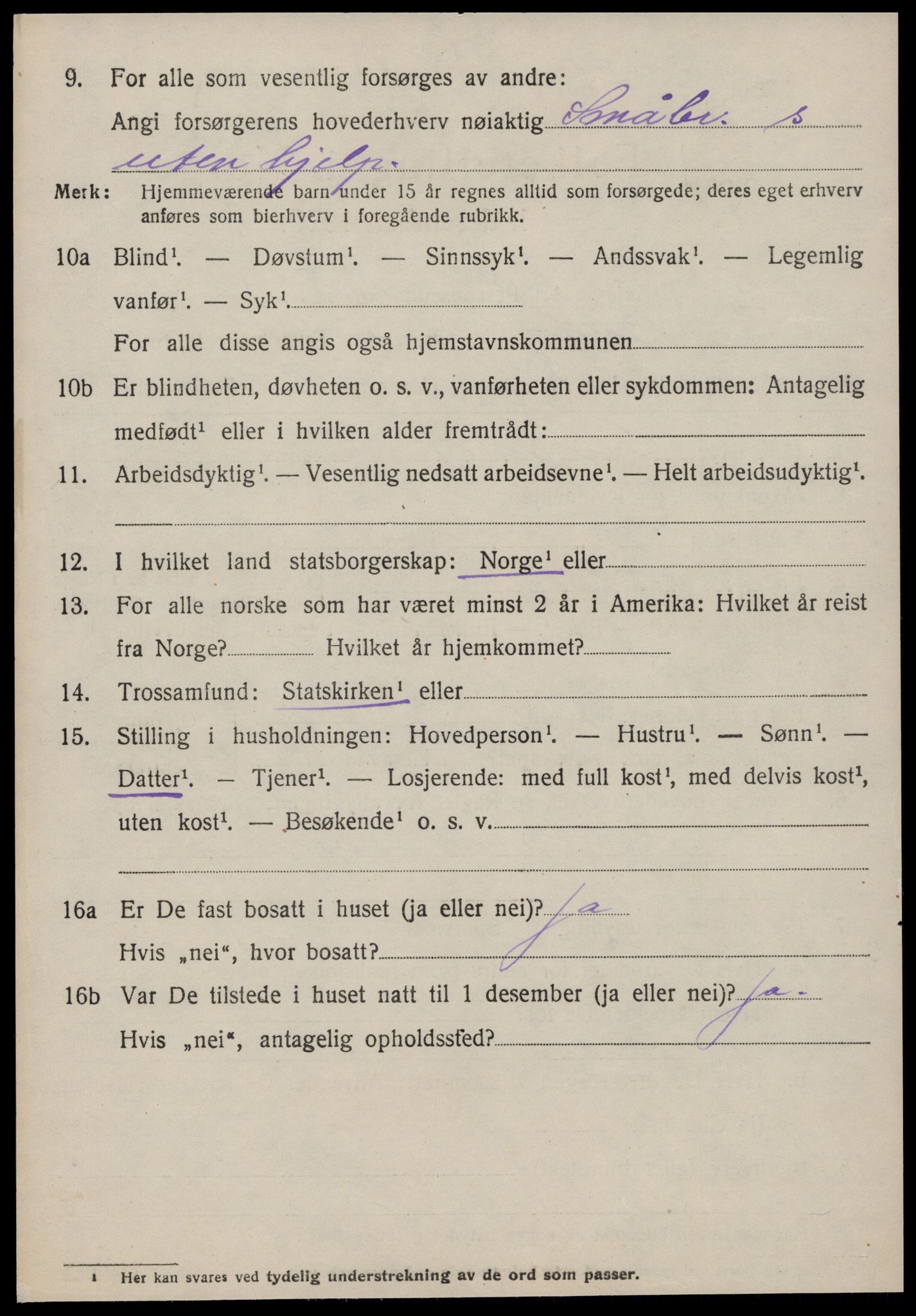 SAT, 1920 census for Bolsøy, 1920, p. 8970