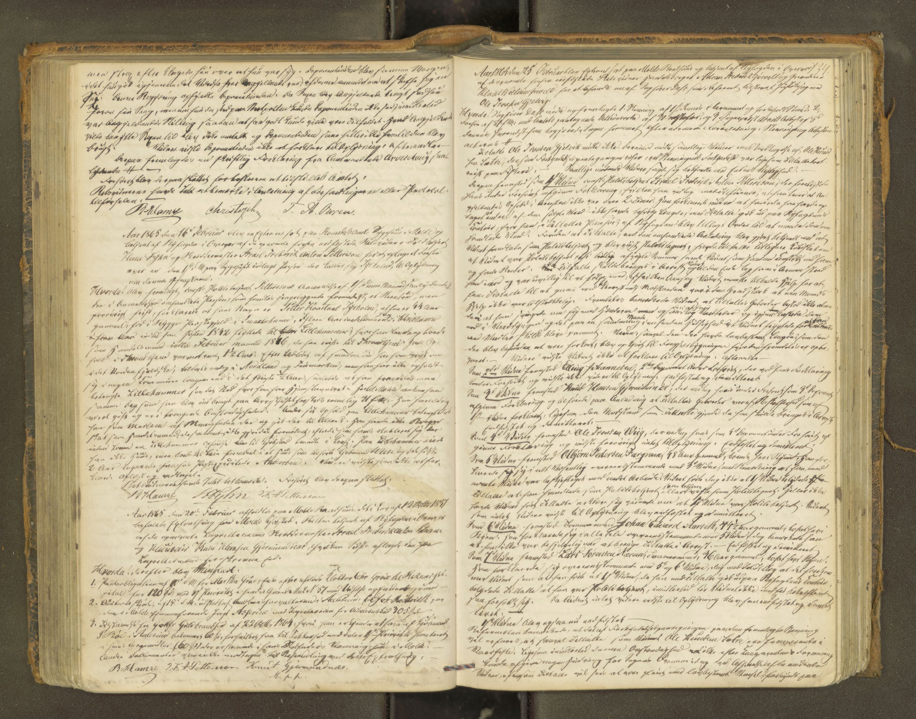 Molde byfogd, AV/SAT-A-0025/1/1A/L0010: Justisprotokoll, 1863-1869, p. 133b-134a