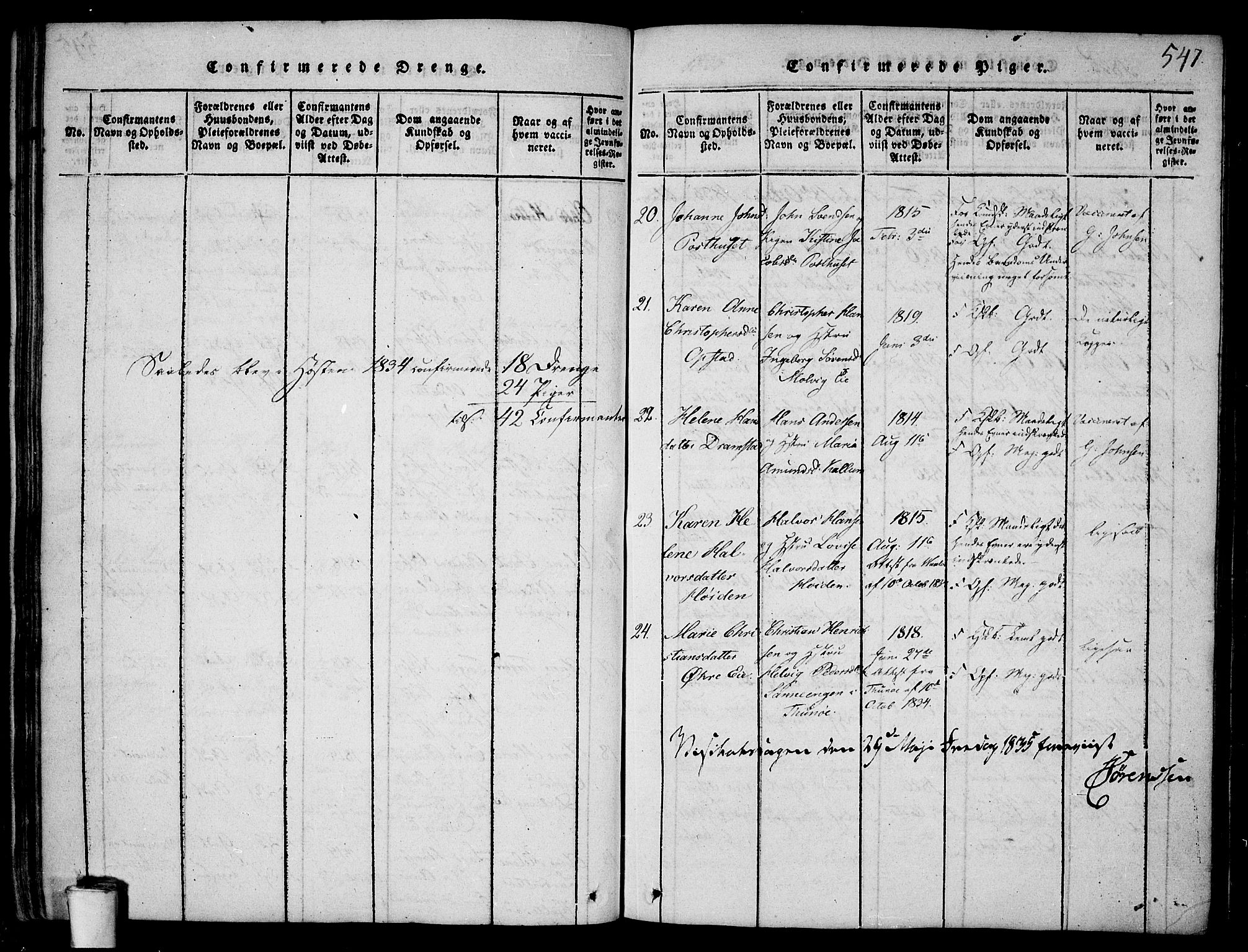 Rygge prestekontor Kirkebøker, SAO/A-10084b/F/Fa/L0003: Parish register (official) no. 3, 1814-1836, p. 546-547