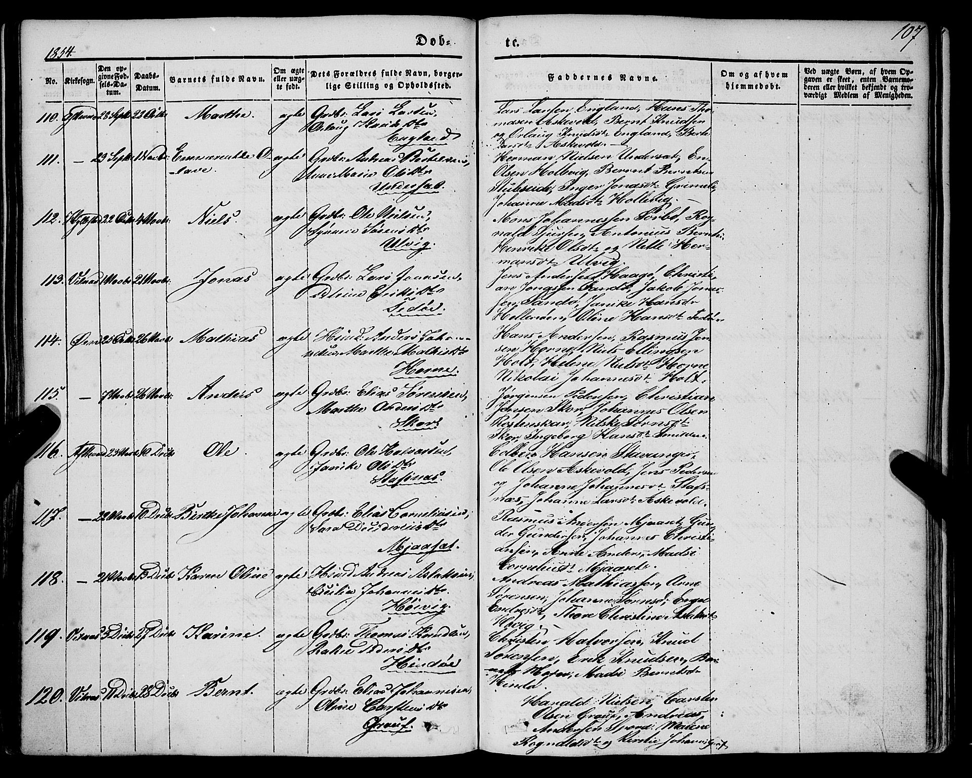 Askvoll sokneprestembete, SAB/A-79501/H/Haa/Haaa/L0011/0001: Parish register (official) no. A 11 I, 1845-1864, p. 108