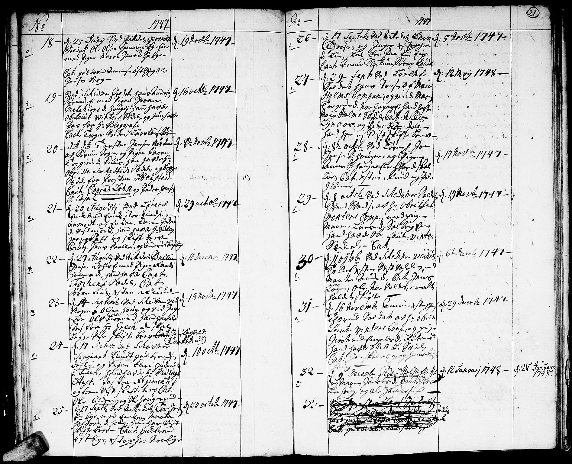 Skedsmo prestekontor Kirkebøker, SAO/A-10033a/F/Fa/L0004: Parish register (official) no. I 4, 1737-1768, p. 21