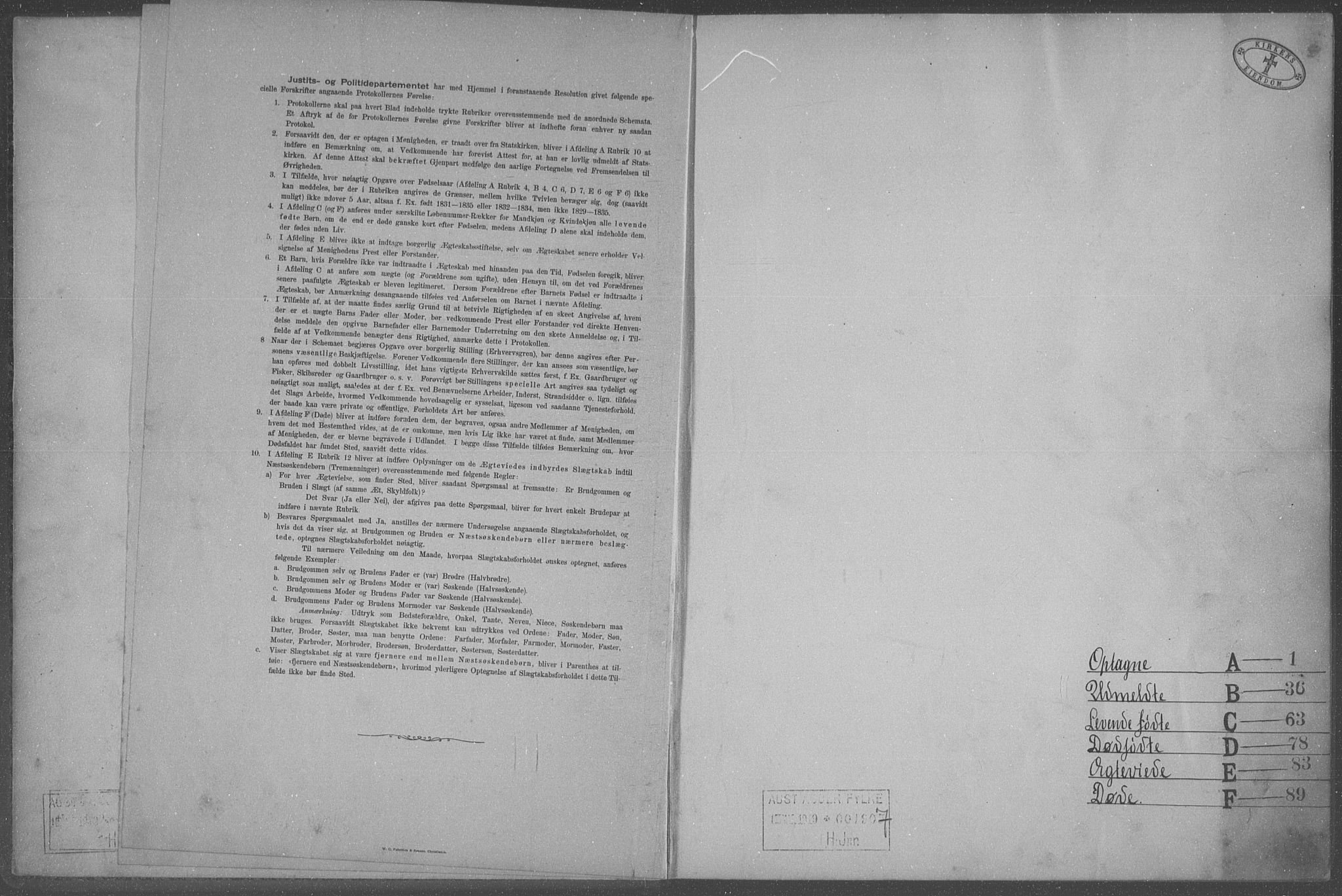 Den katolsk-apostoliske menighet, Arendal, AV/SAK-1292-0009/F/Fa/L0002: Dissenter register no. F 9, 1900-1938