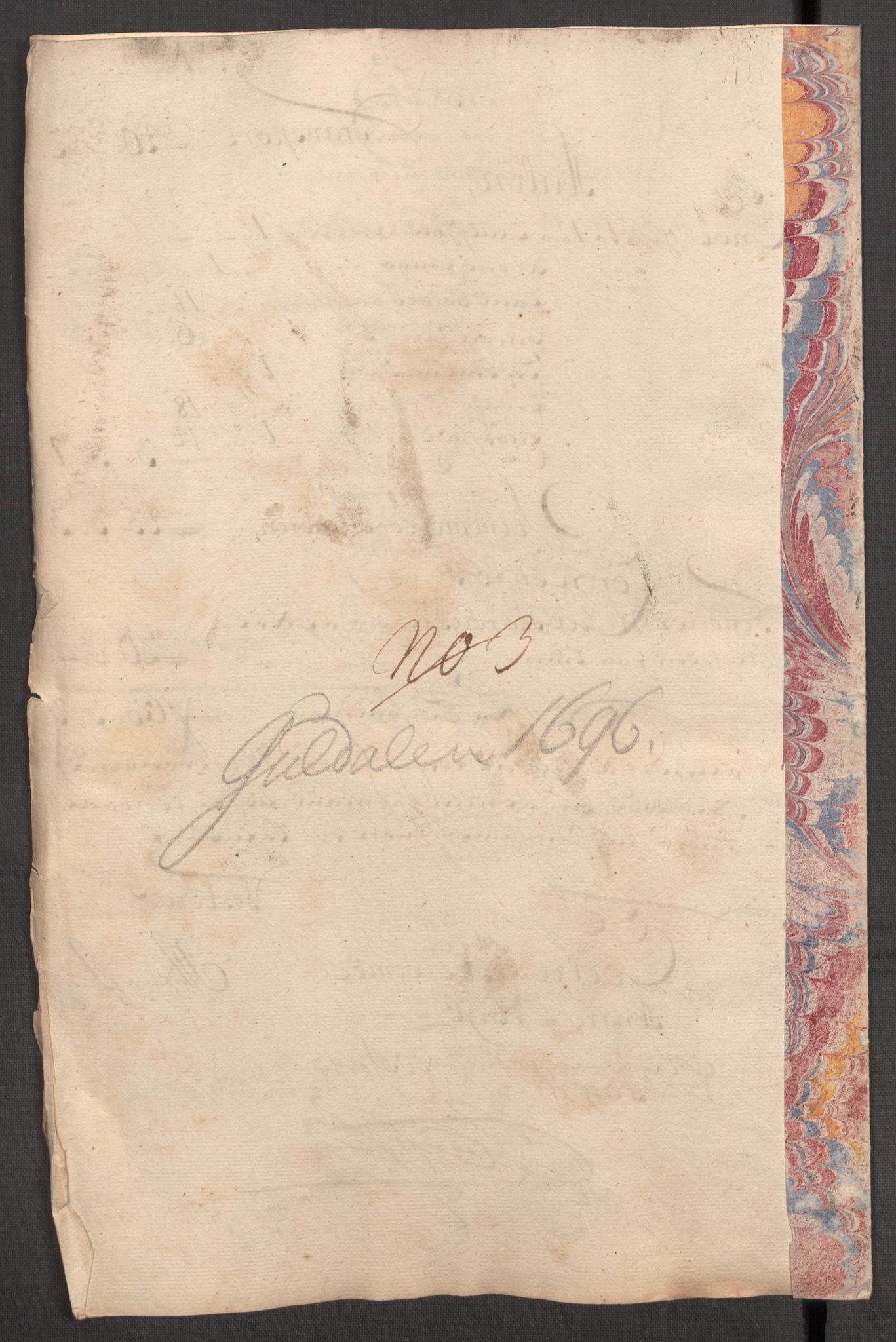 Rentekammeret inntil 1814, Reviderte regnskaper, Fogderegnskap, AV/RA-EA-4092/R60/L3946: Fogderegnskap Orkdal og Gauldal, 1696, p. 408