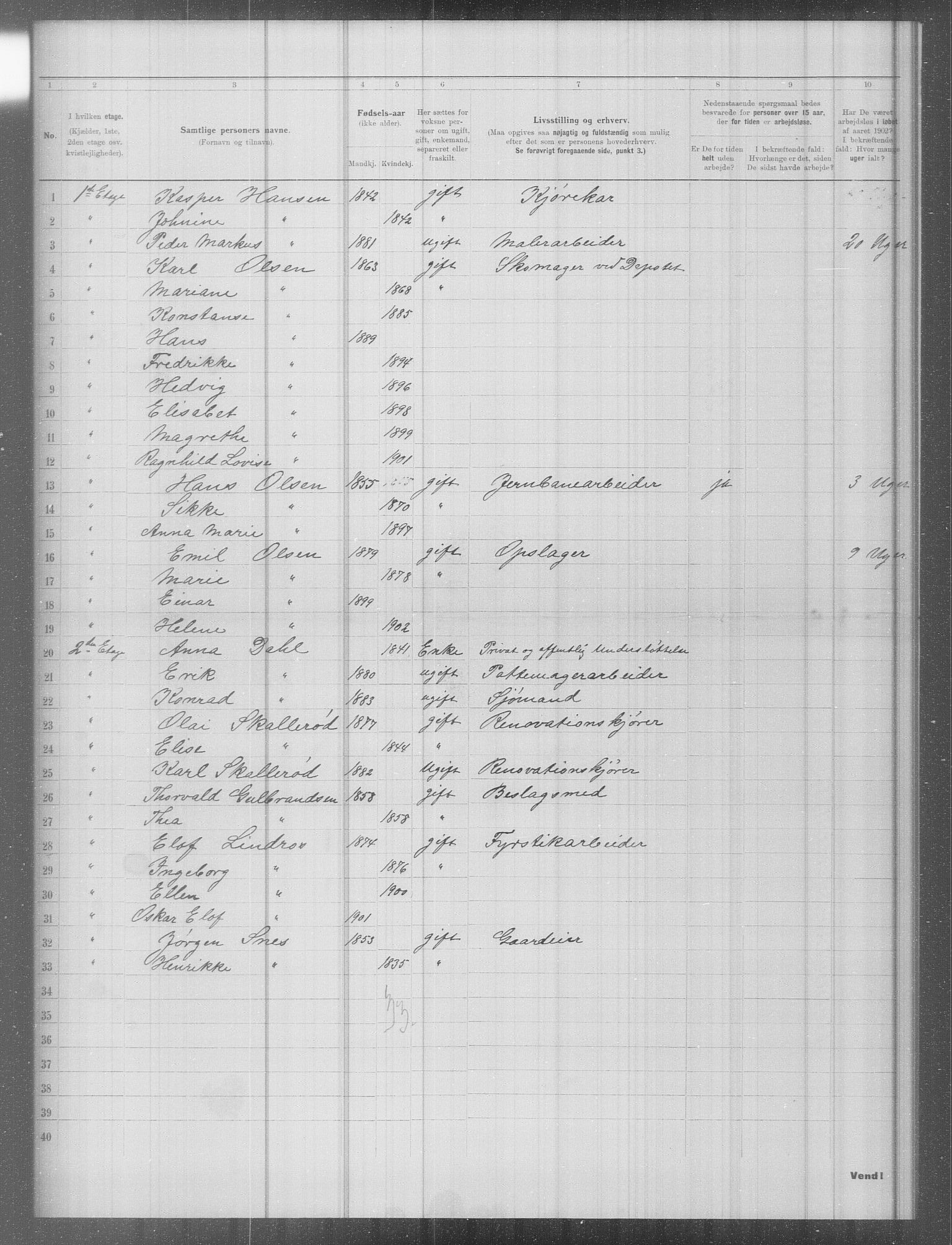 OBA, Municipal Census 1902 for Kristiania, 1902, p. 8315