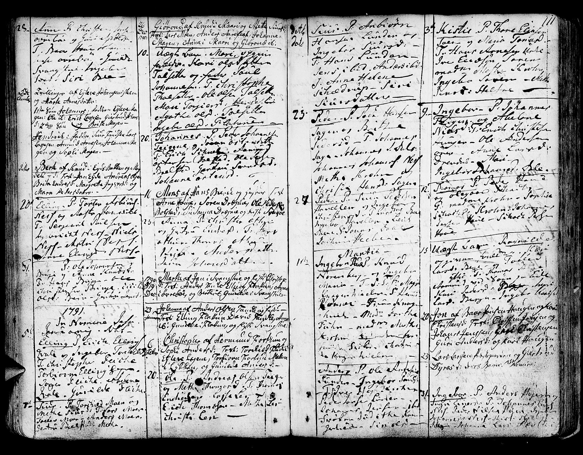 Luster sokneprestembete, SAB/A-81101/H/Haa/Haaa/L0001: Parish register (official) no. A 1, 1731-1803, p. 111