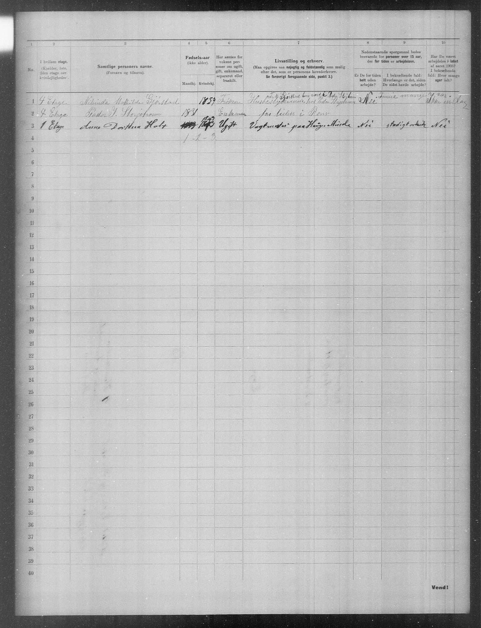 OBA, Municipal Census 1903 for Kristiania, 1903, p. 14652