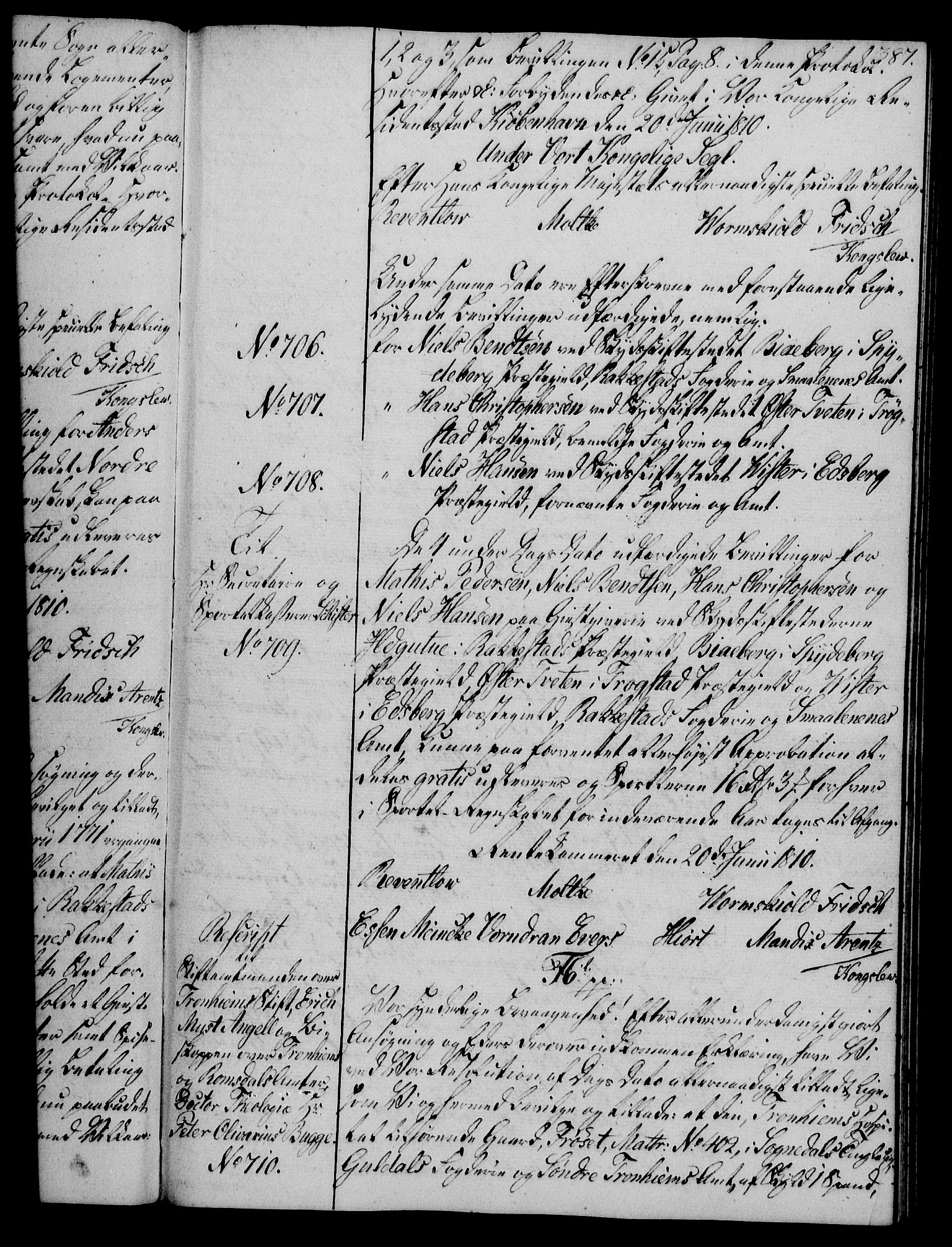 Rentekammeret, Kammerkanselliet, AV/RA-EA-3111/G/Gg/Gga/L0019: Norsk ekspedisjonsprotokoll med register (merket RK 53.19), 1807-1810, p. 387