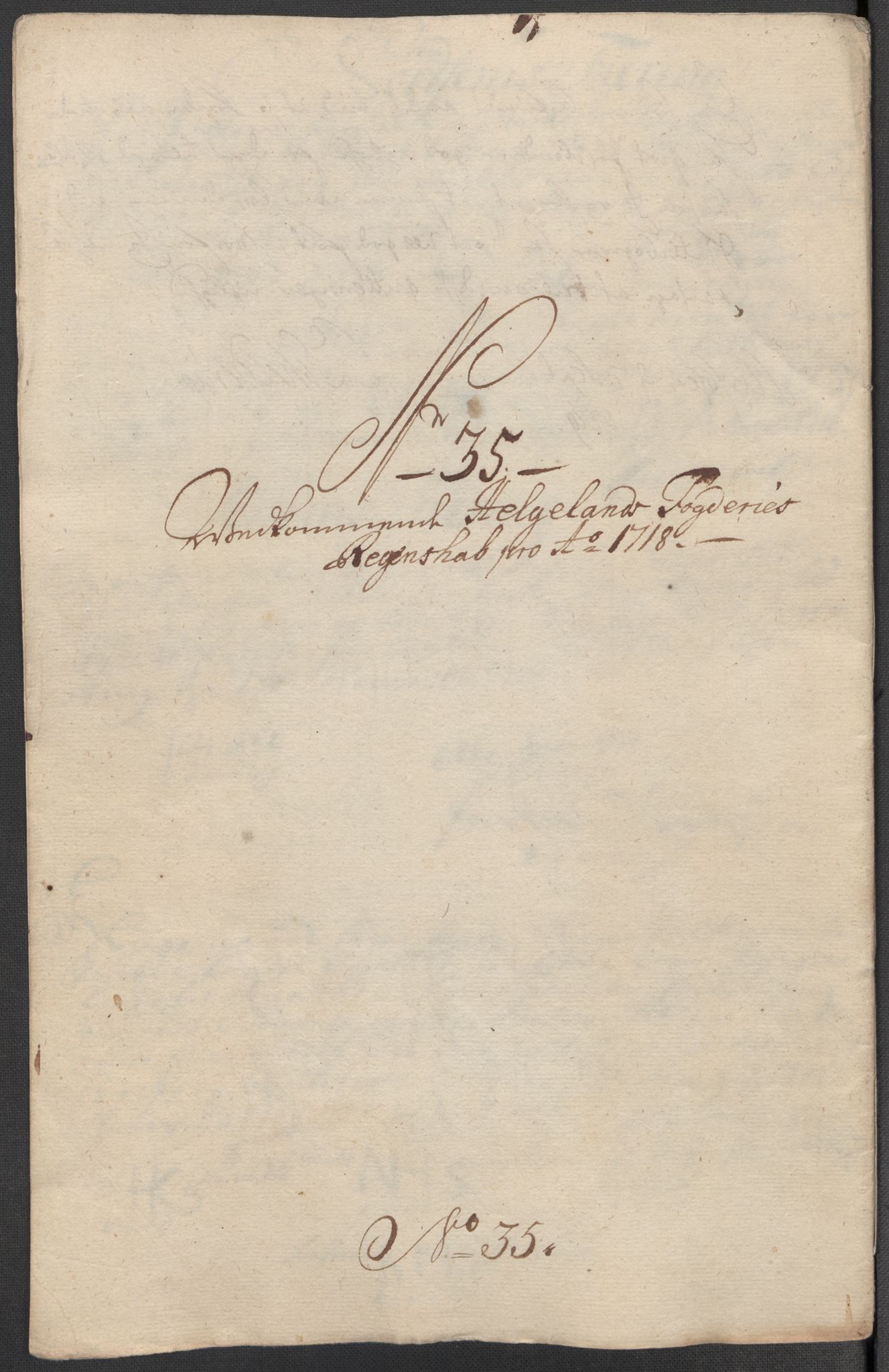 Rentekammeret inntil 1814, Reviderte regnskaper, Fogderegnskap, AV/RA-EA-4092/R65/L4516: Fogderegnskap Helgeland, 1718, p. 259