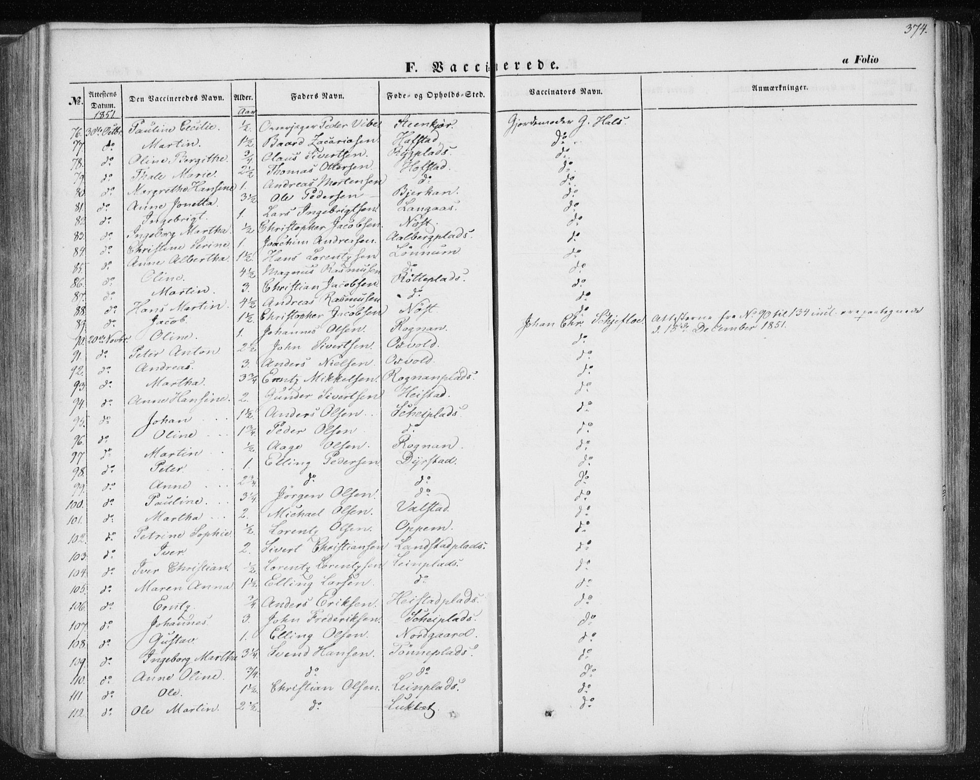 Ministerialprotokoller, klokkerbøker og fødselsregistre - Nord-Trøndelag, SAT/A-1458/735/L0342: Parish register (official) no. 735A07 /1, 1849-1862, p. 374