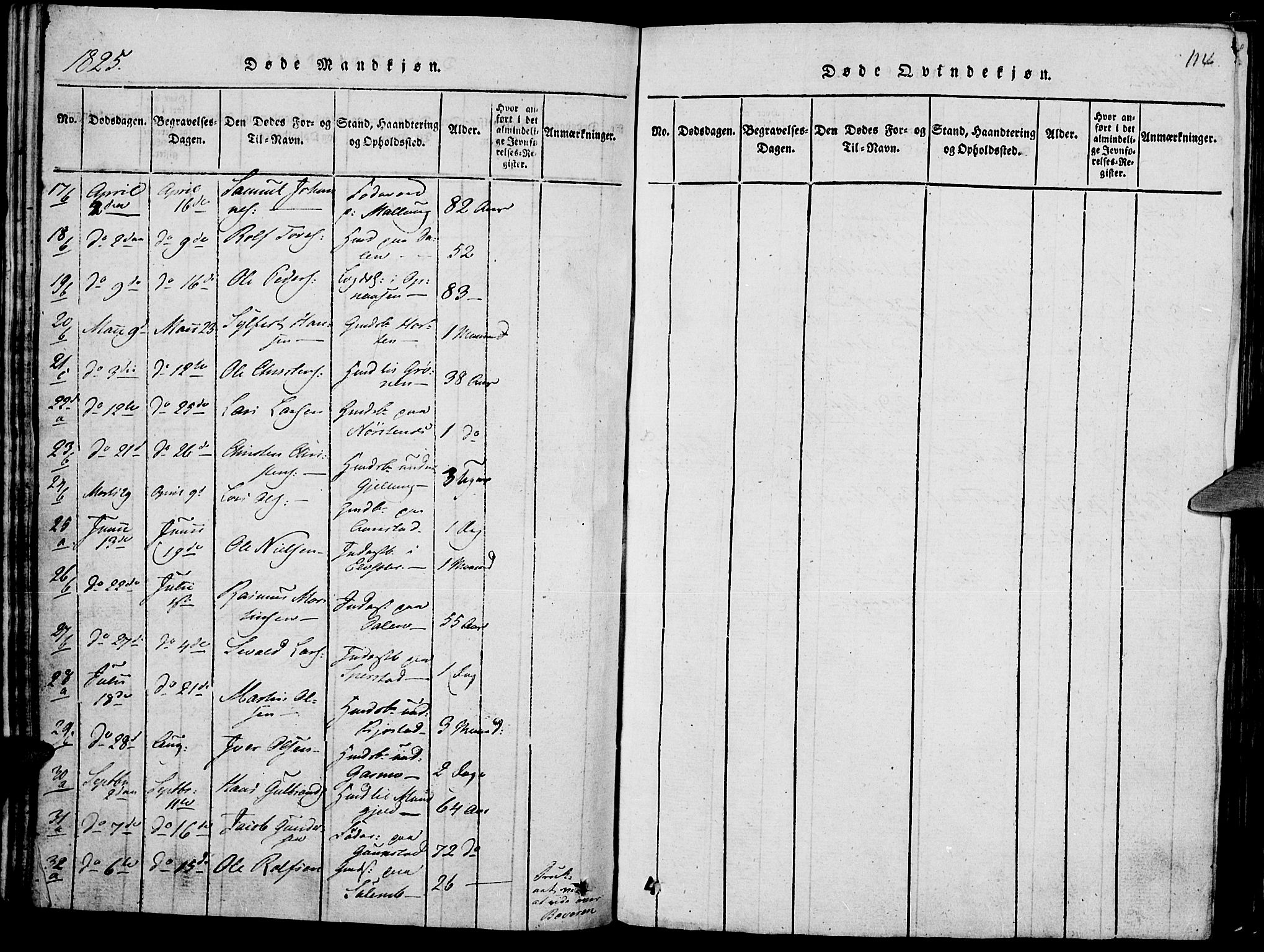 Lom prestekontor, AV/SAH-PREST-070/K/L0004: Parish register (official) no. 4, 1815-1825, p. 114