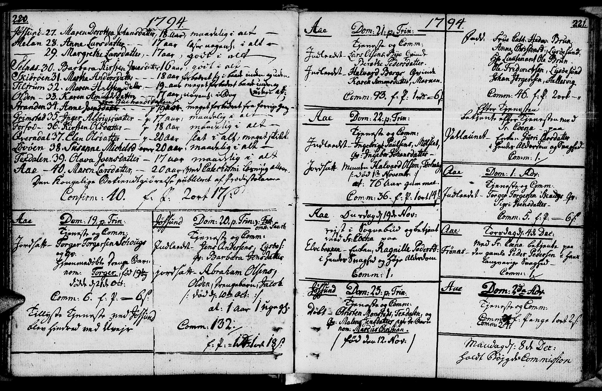 Ministerialprotokoller, klokkerbøker og fødselsregistre - Sør-Trøndelag, SAT/A-1456/655/L0673: Parish register (official) no. 655A02, 1780-1801, p. 220-221
