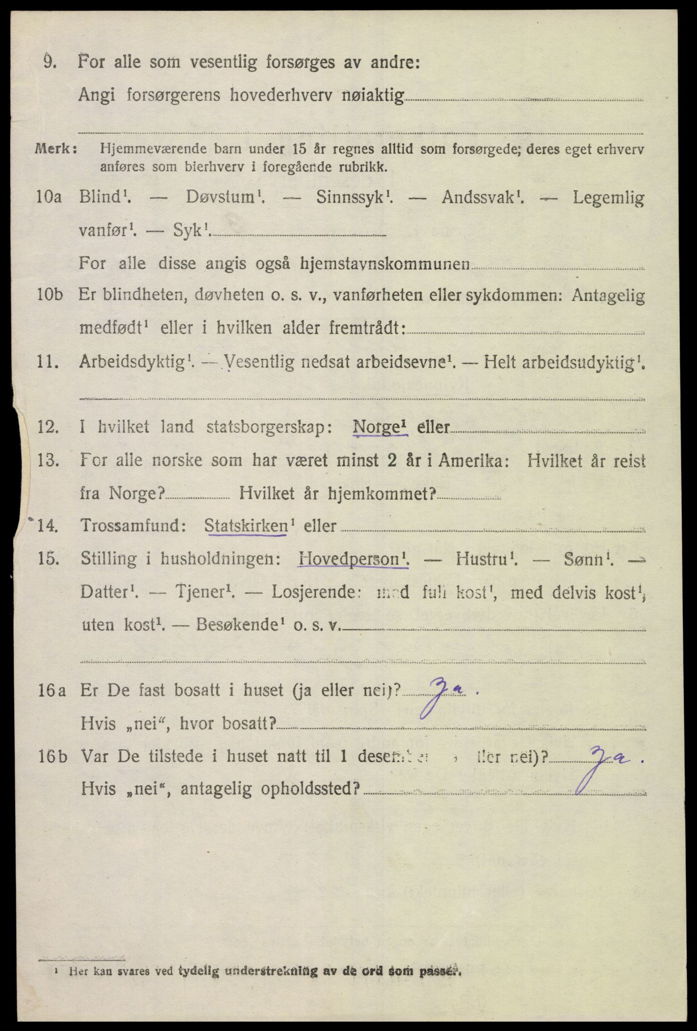 SAK, 1920 census for Vigmostad, 1920, p. 1130