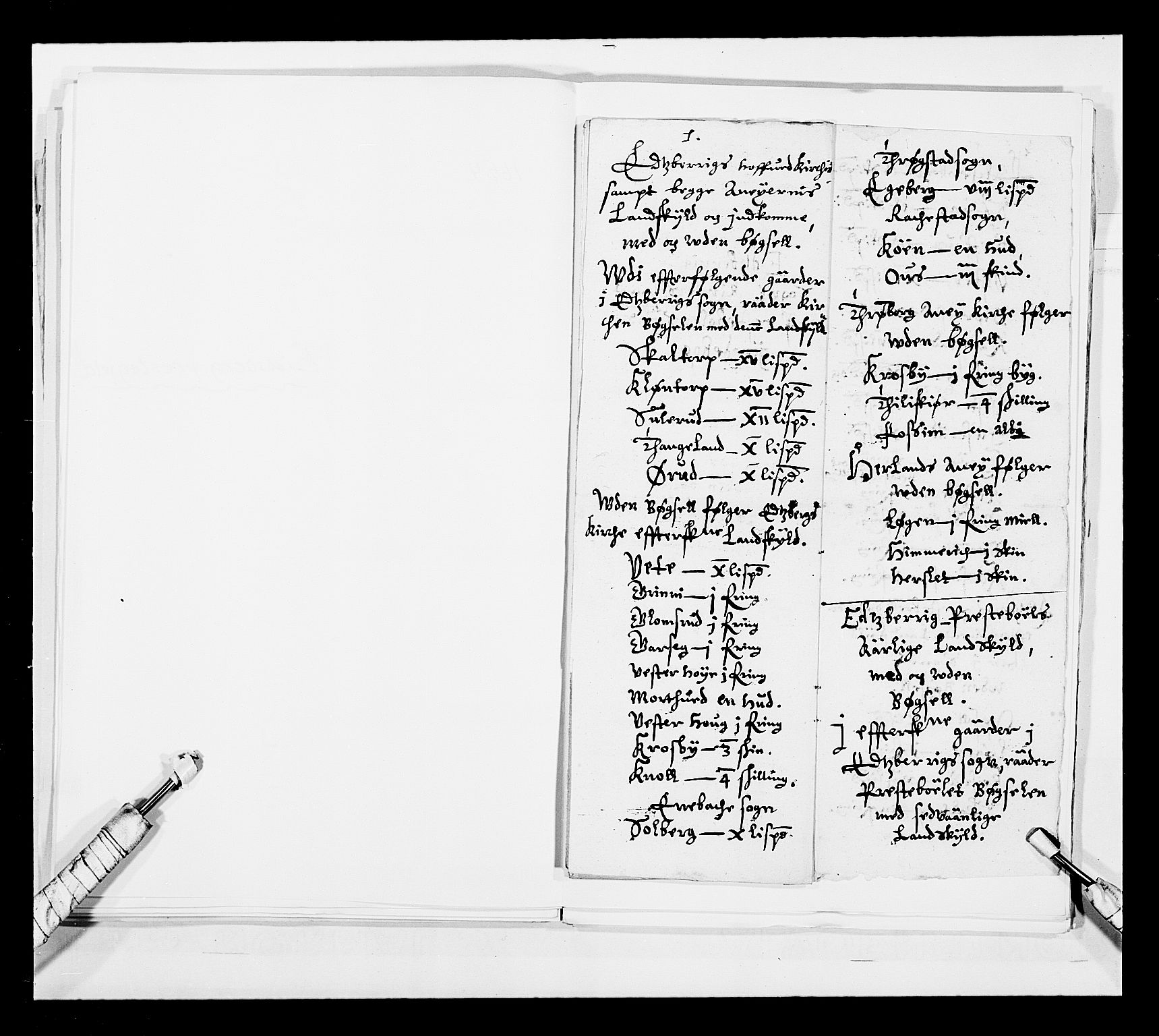 Stattholderembetet 1572-1771, AV/RA-EA-2870/Ek/L0030/0001: Jordebøker 1633-1658: / Kirke- og prestebolsgods i Akershus len, 1654, p. 225