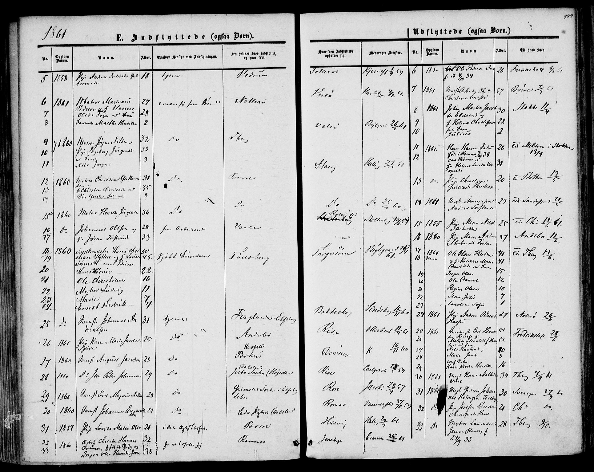 Sem kirkebøker, AV/SAKO-A-5/F/Fa/L0007: Parish register (official) no. I 7, 1856-1865, p. 499