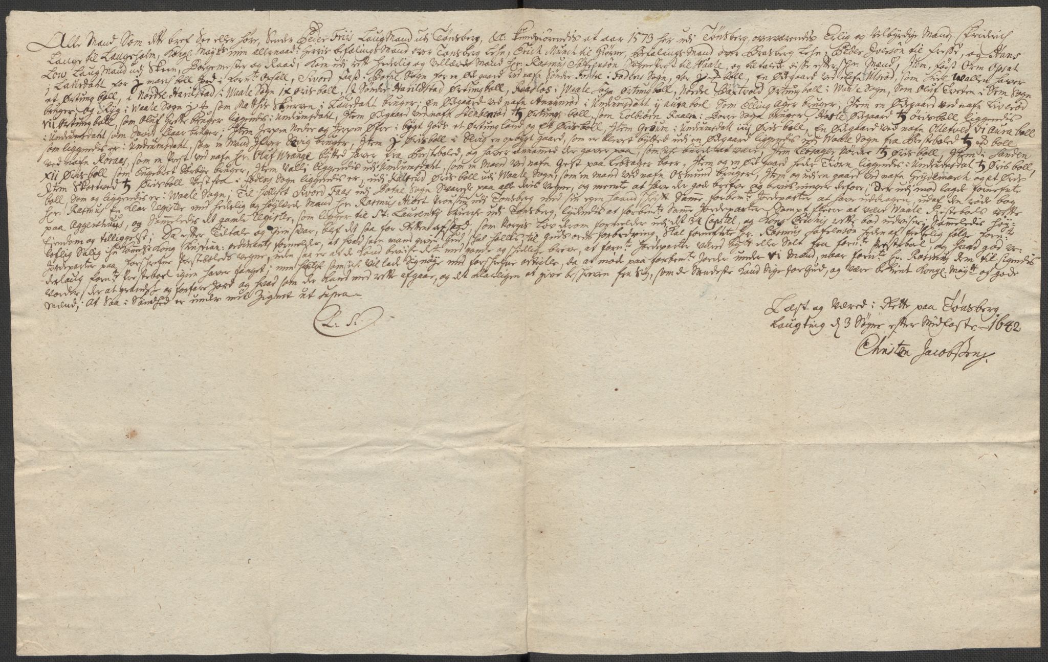 Riksarkivets diplomsamling, AV/RA-EA-5965/F15/L0021: Prestearkiv - Vestfold, 1573-1858, p. 50