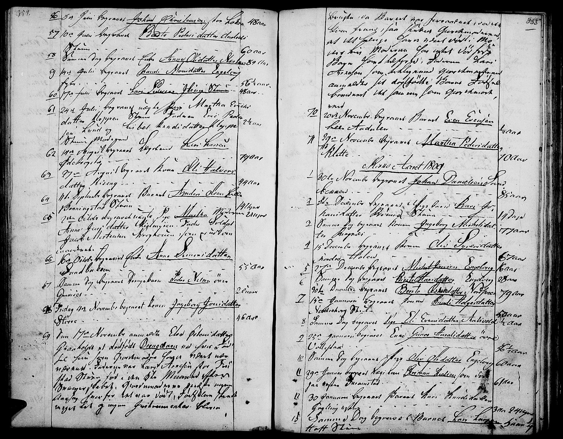 Løten prestekontor, AV/SAH-PREST-022/K/Ka/L0004: Parish register (official) no. 4, 1801-1814, p. 354-355