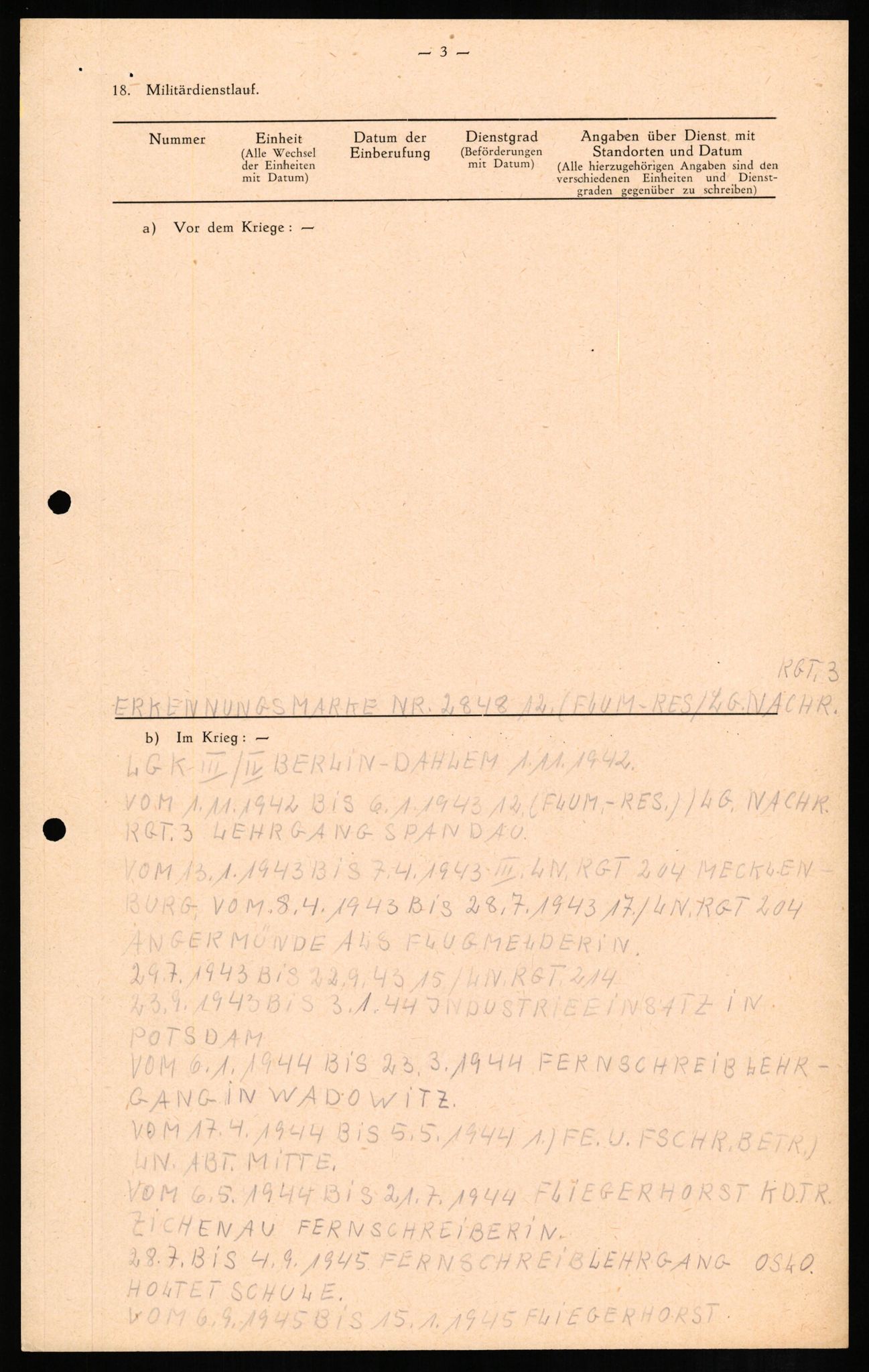 Forsvaret, Forsvarets overkommando II, AV/RA-RAFA-3915/D/Db/L0010: CI Questionaires. Tyske okkupasjonsstyrker i Norge. Tyskere., 1945-1946, p. 466